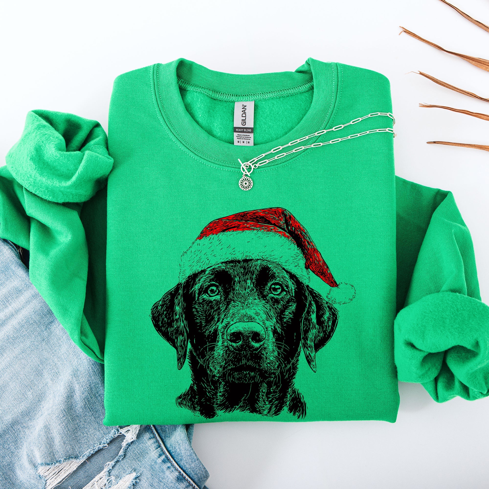 Black Lab Santa Christmas Labrador Dog Lover Holiday Paws Keepsake Collectible Edition For Animal Lovers Sweatshirt