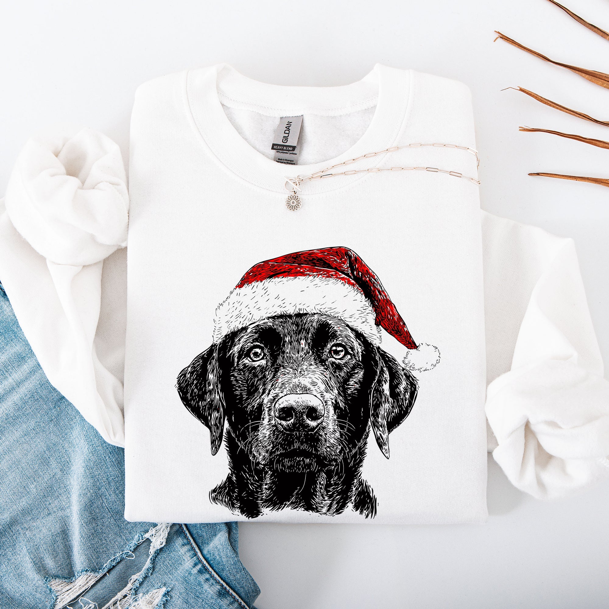 Black Lab Santa Christmas Labrador Dog Lover Holiday Paws Keepsake Collectible Edition For Animal Lovers Sweatshirt