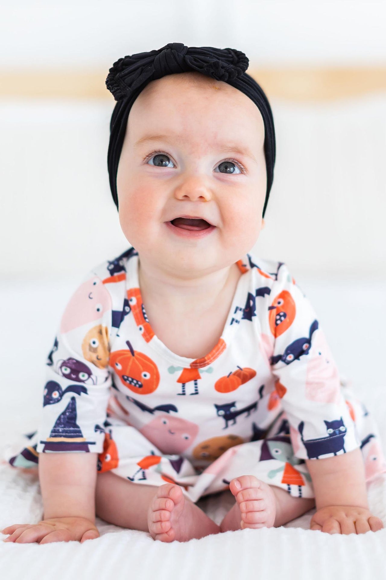 Boo Crew 3/4 Sleeve Twirl Bodysuit
