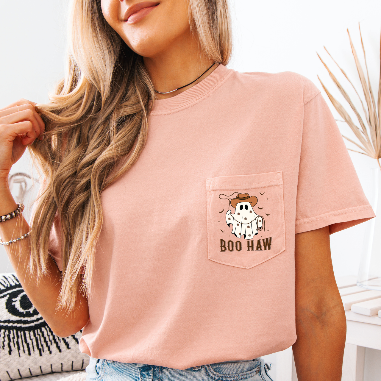 Boo Haw Lasso Cowboy Western Halloween Country Spirit Edition Comfort Colors Tee