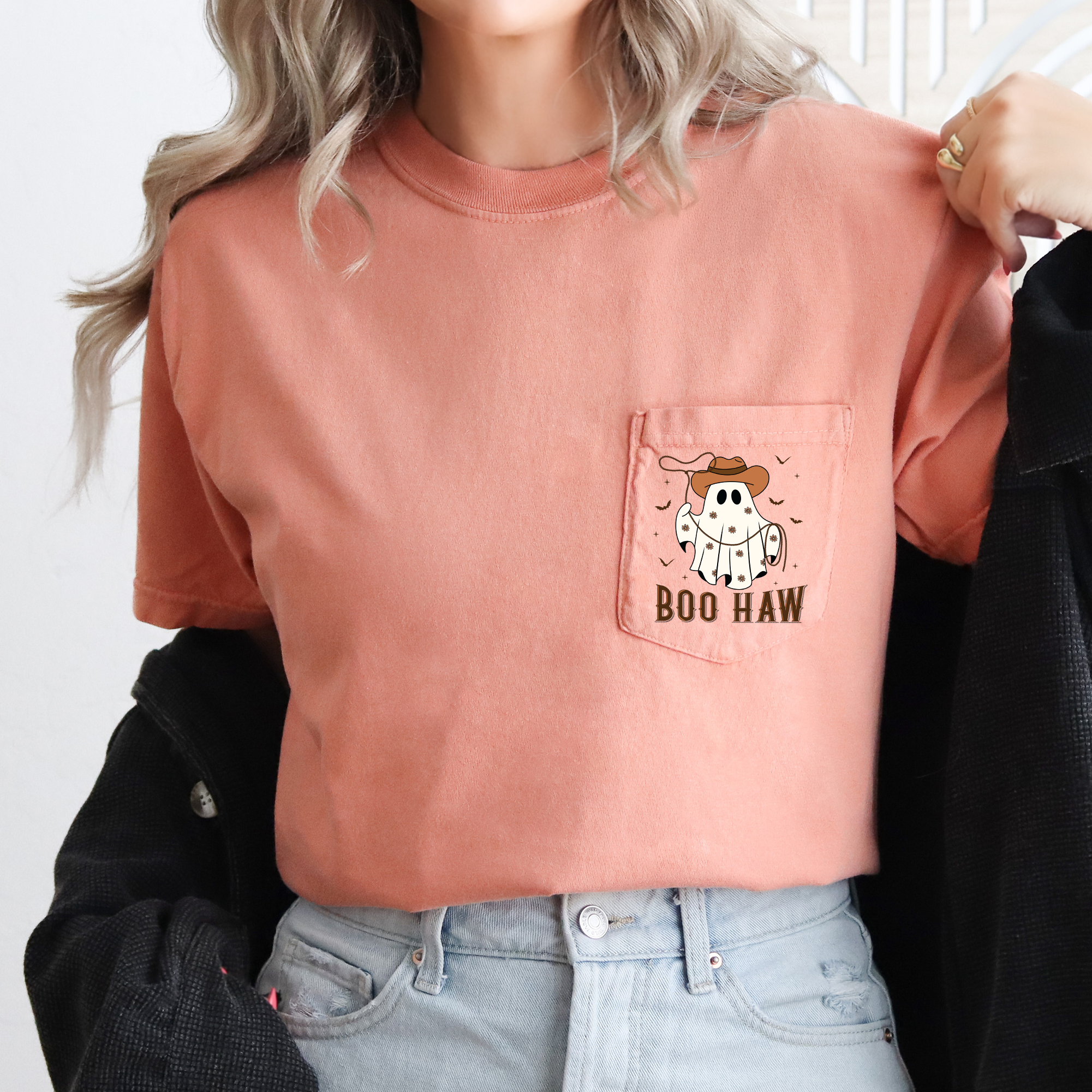 Boo Haw Lasso Cowboy Western Halloween Country Spirit Edition Comfort Colors Tee
