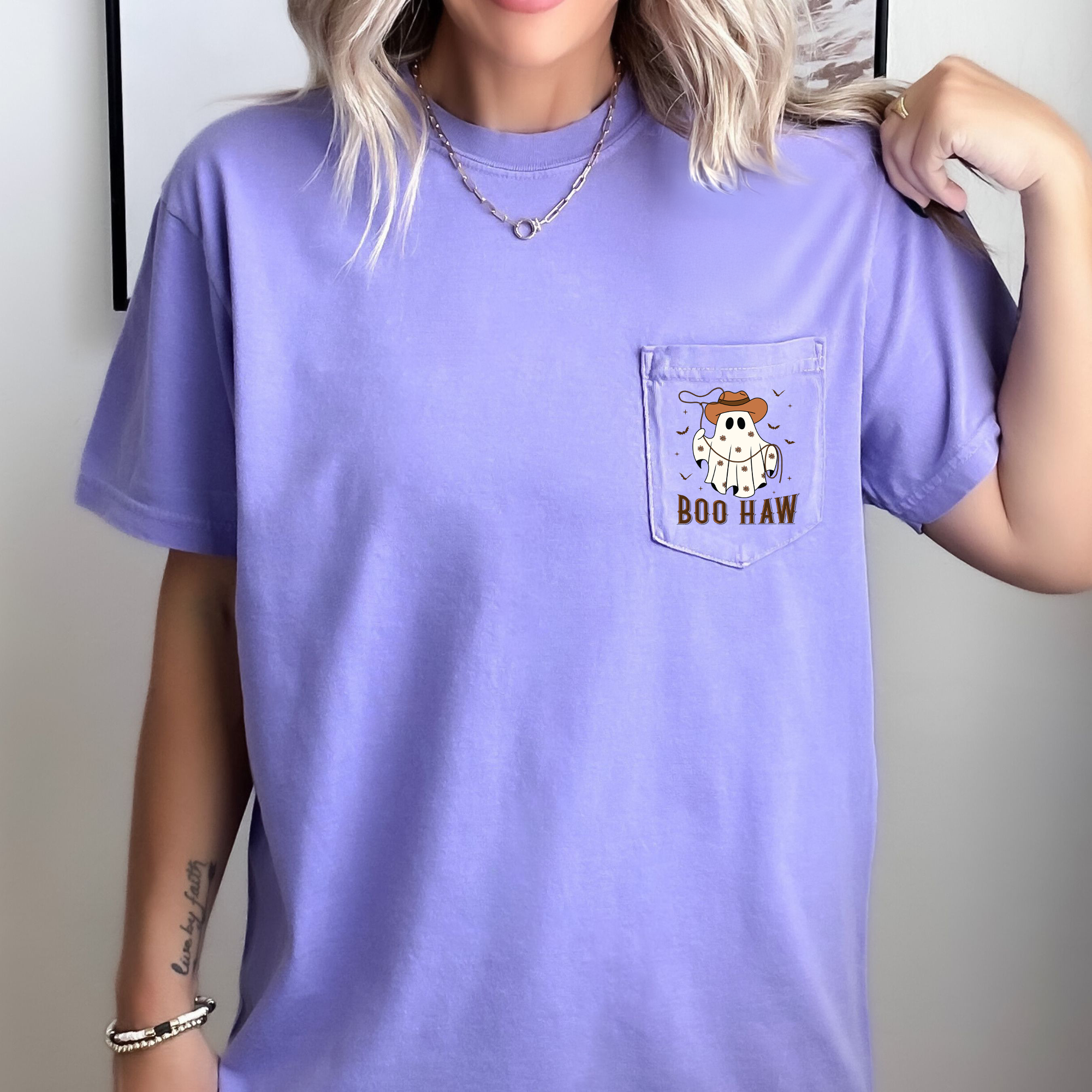 Boo Haw Lasso Cowboy Western Halloween Country Spirit Edition Comfort Colors Tee