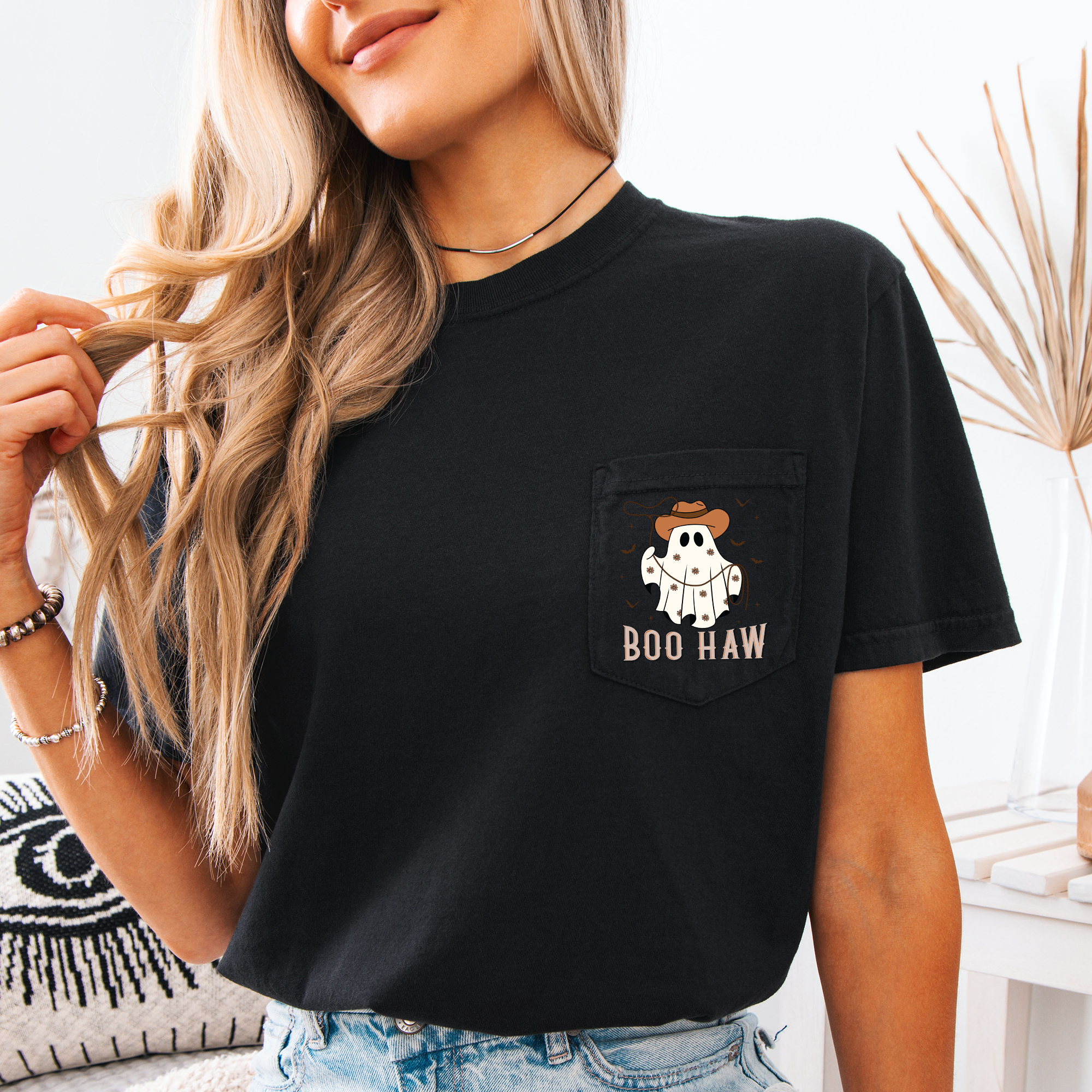Boo Haw Lasso Cowboy Western Halloween Country Spirit Edition Comfort Colors Tee