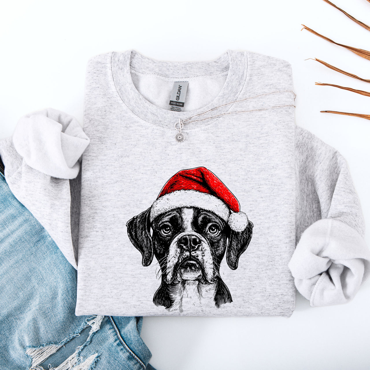 Boxer Dog Lover Portrait Series Embracing The Loyal Boxer Breed With Silhouette And Pride Sweatshirt