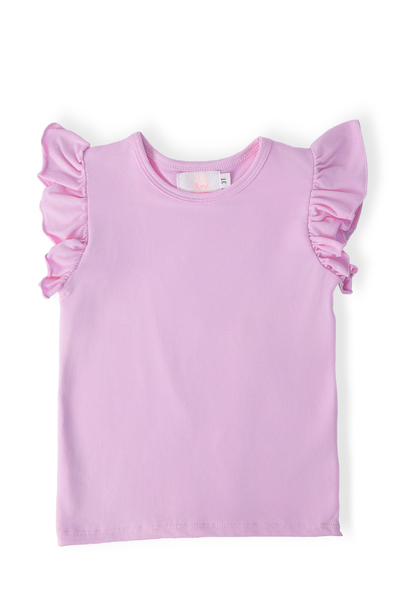 Bright Lilac S/S Ruffle Tee