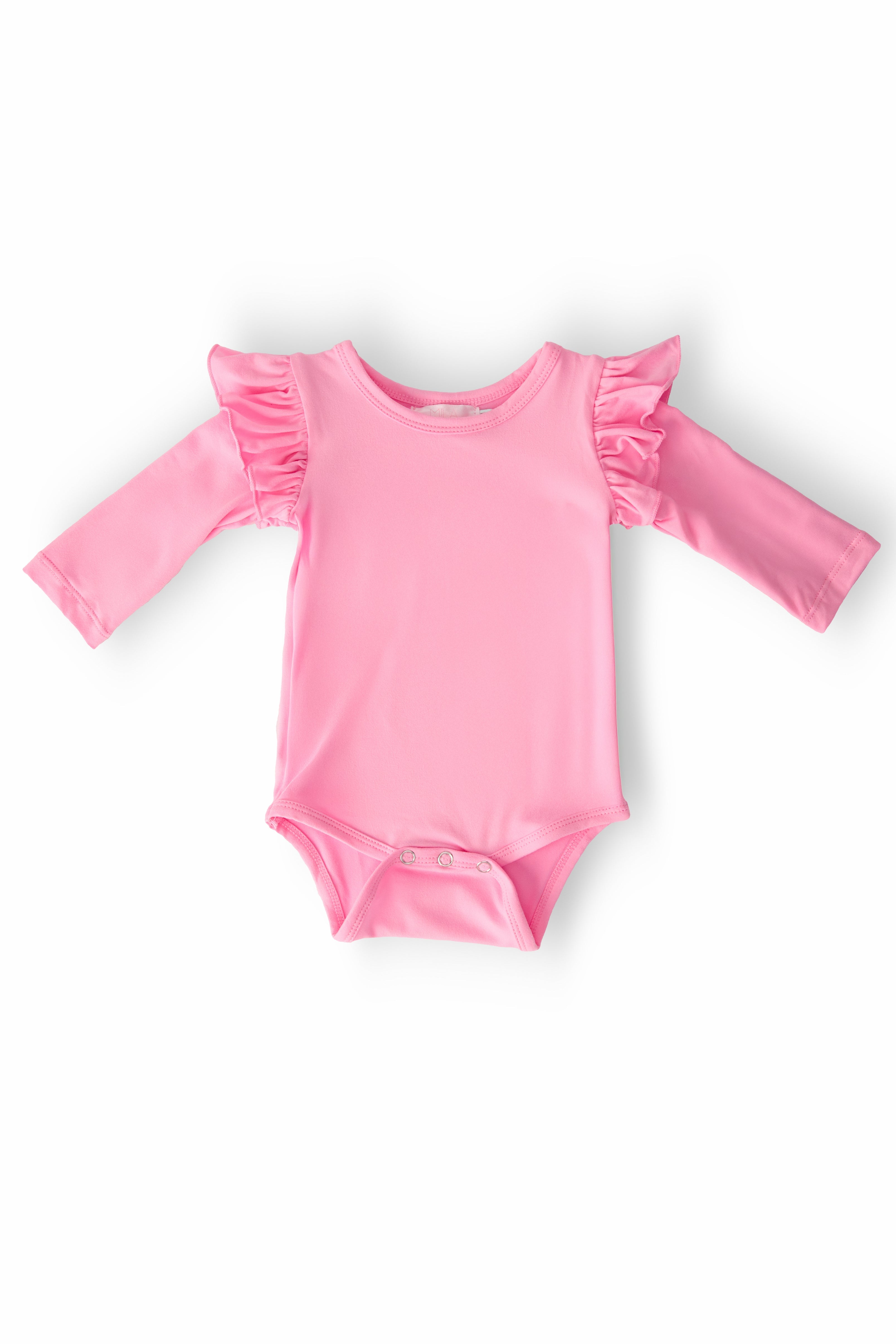 Bubblegum Pink L/S Flutter Bodysuit