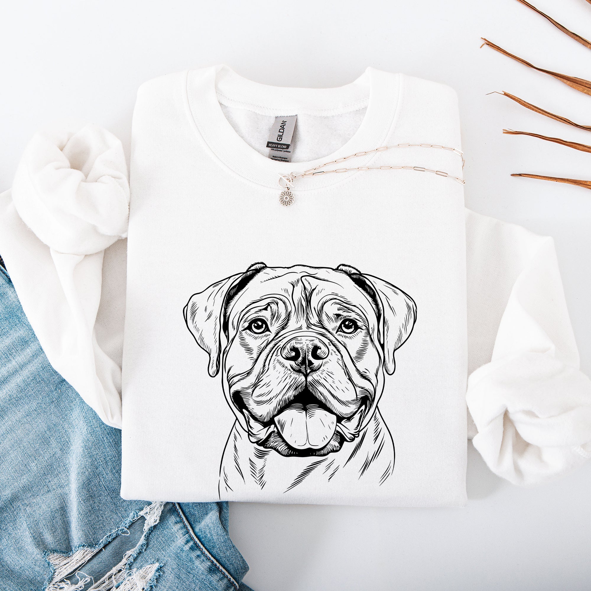 Bull Mastiff Dog Lover Breed Portrait For Pet Parents Premium Cozy Fleece Sweatshirt