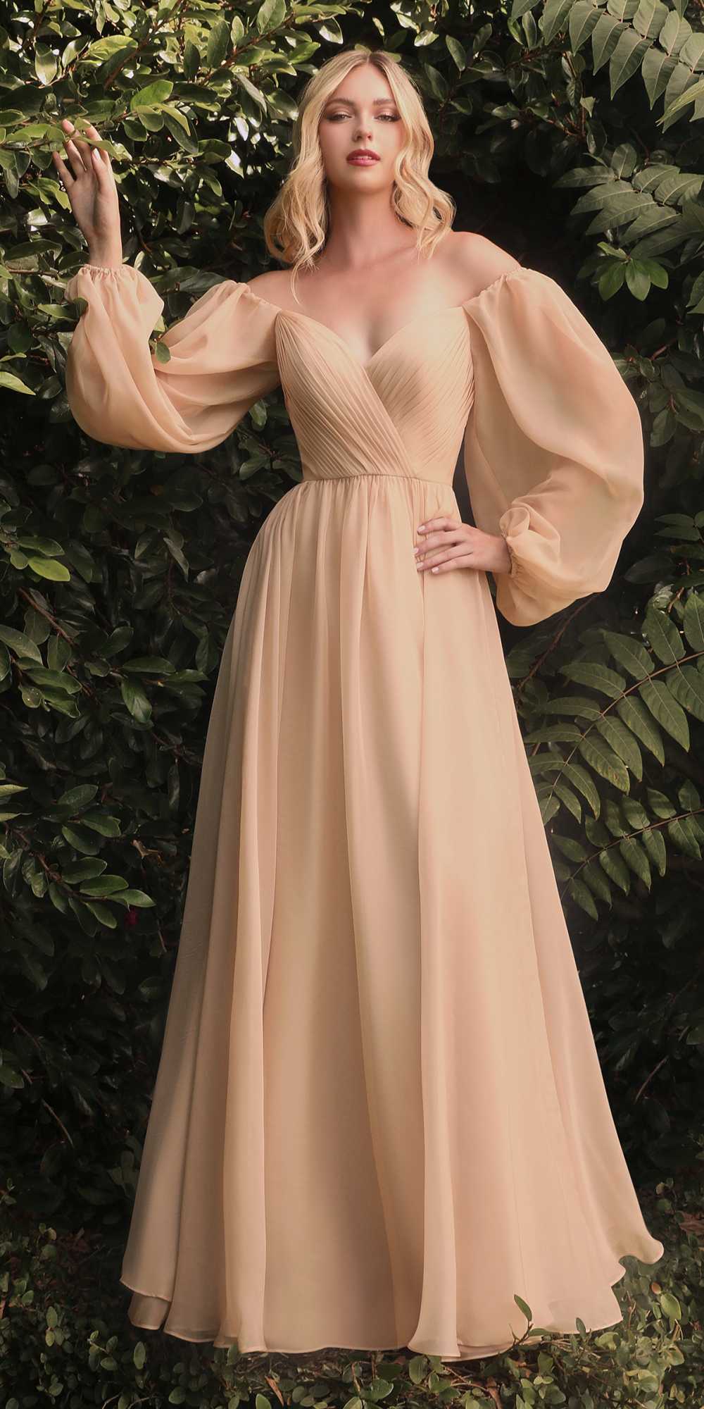 Cinderella Divine CD243 Long Sleeve A-Line Dress