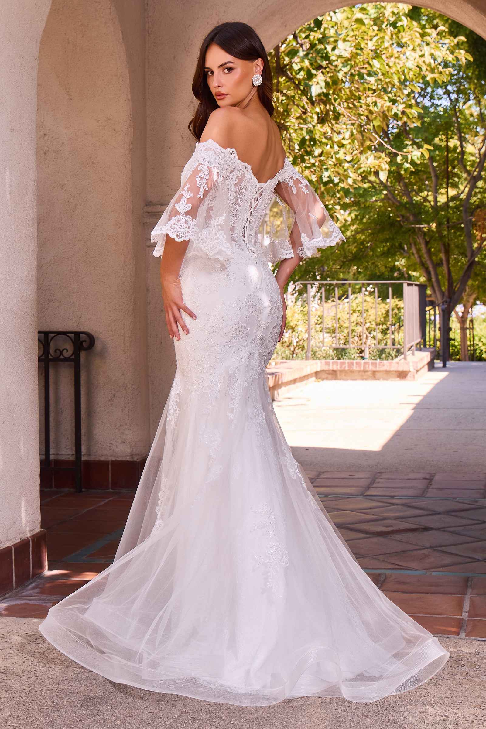 Ladivine CD659W Off Shoulder Mermaid Wedding Gown
