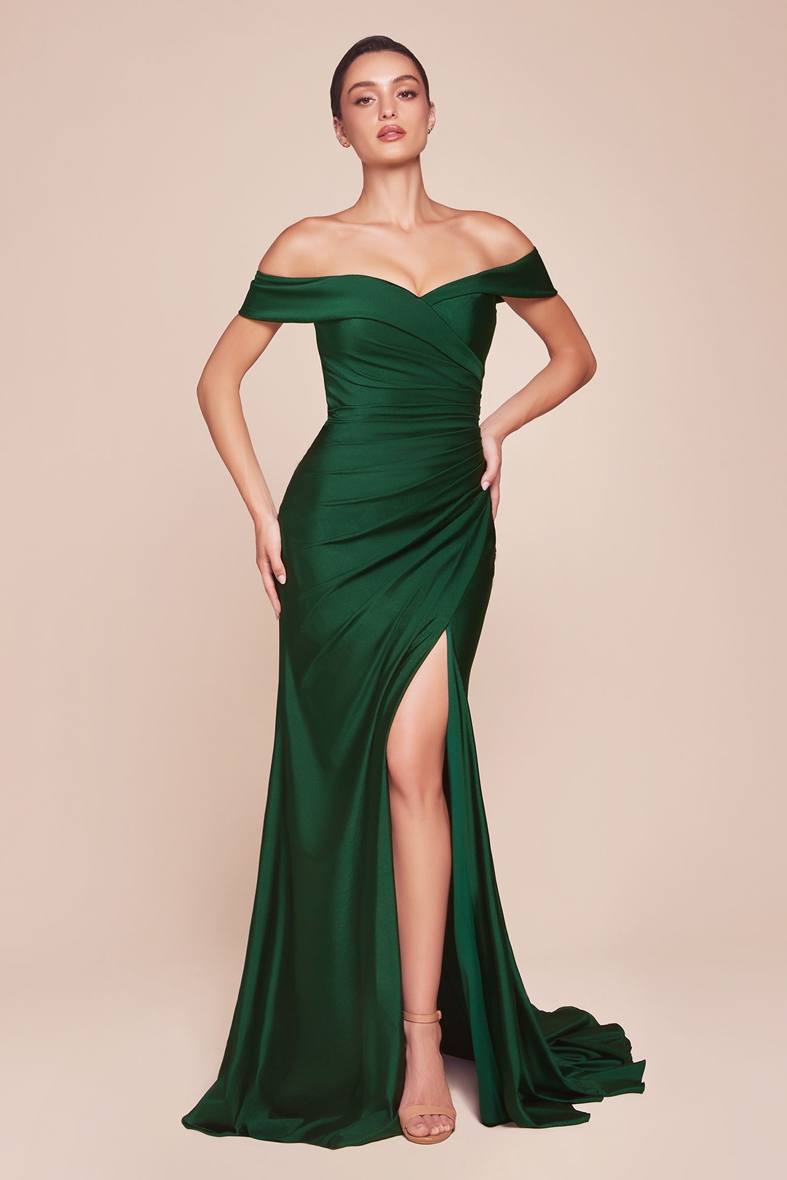 Ladivine CD790 Dress Off the Shoulder Stretch Spandex Gown