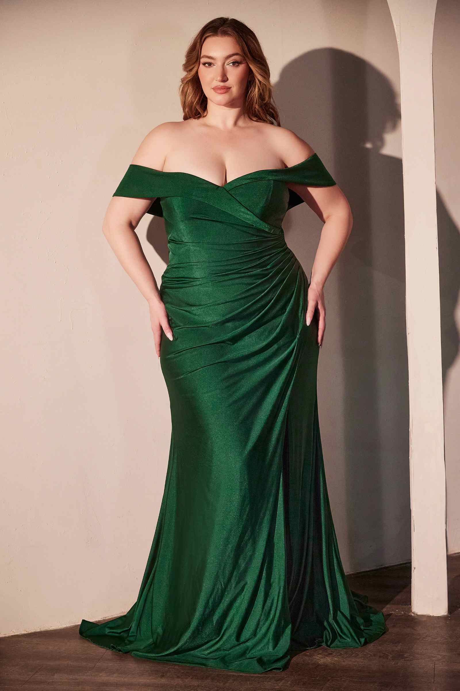 Ladivine CD790C Dress Off the Shoulder Stretch Spandex Curve Gown