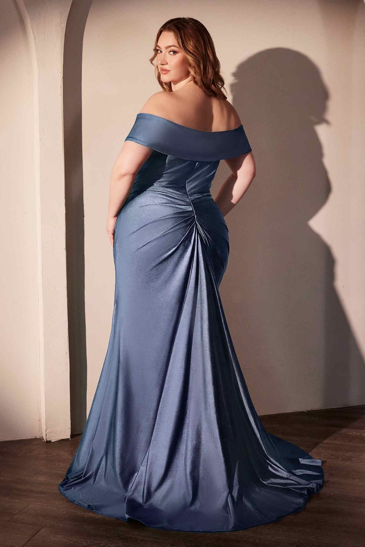 Ladivine CD790C Dress Off the Shoulder Stretch Spandex Curve Gown