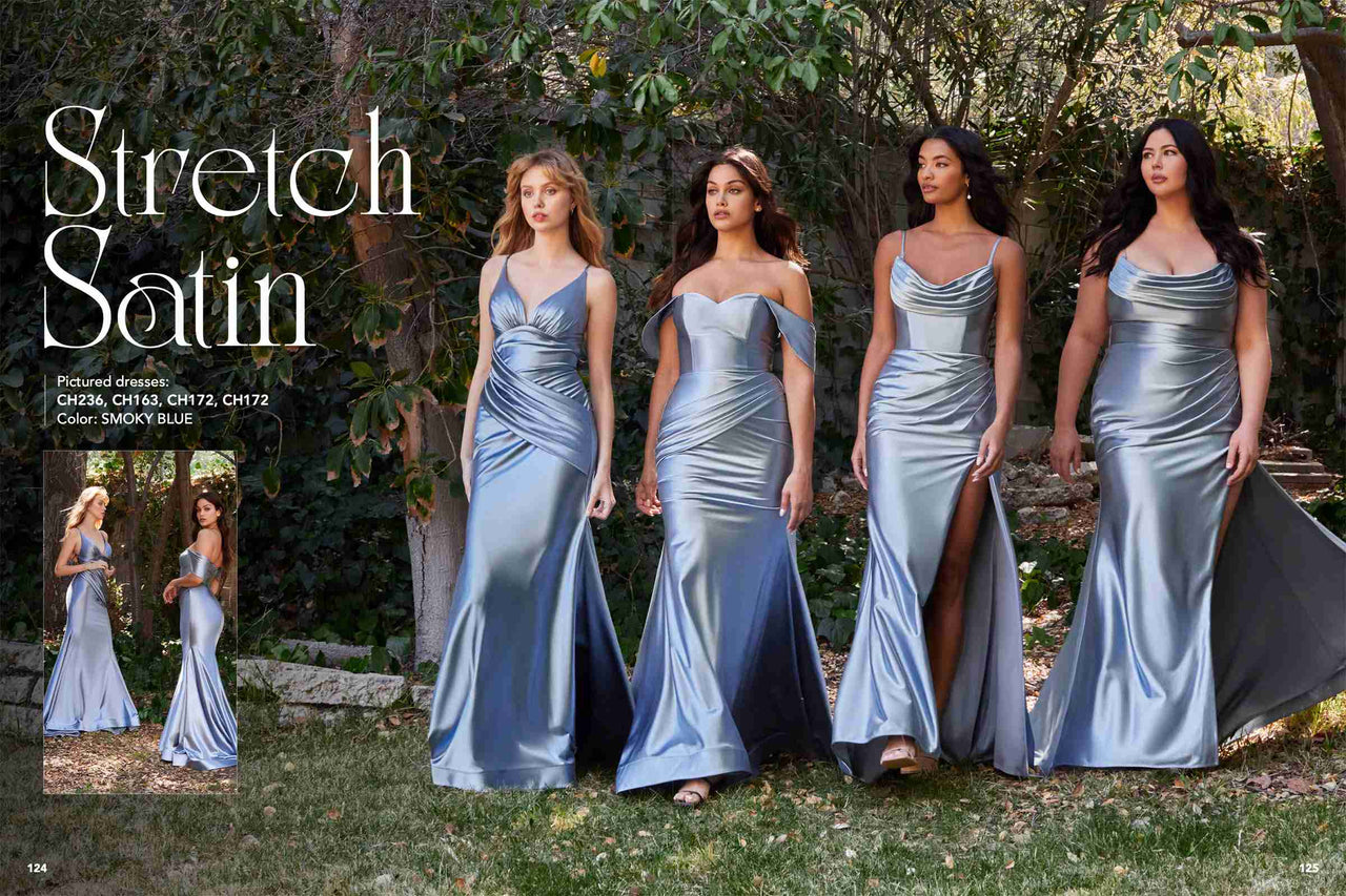 Cinderella Divine CH163C Strapless Off the Shoulder Fitted Gown