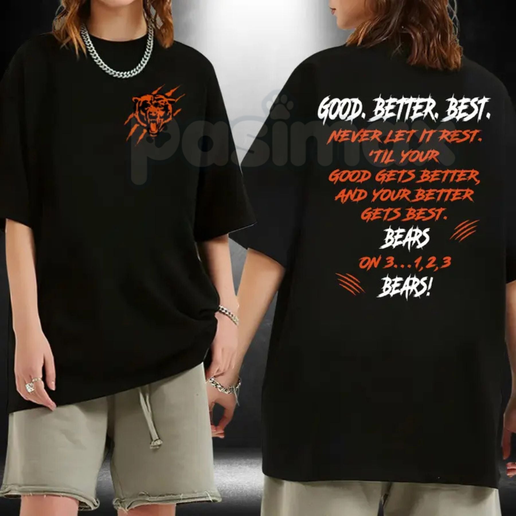 CHICAGO Bear Football Fan T-Shirt - Good Better Best Game Day Apparel, Chicago Football Pride Graphic Tee, Motivational Sports Fan Gift