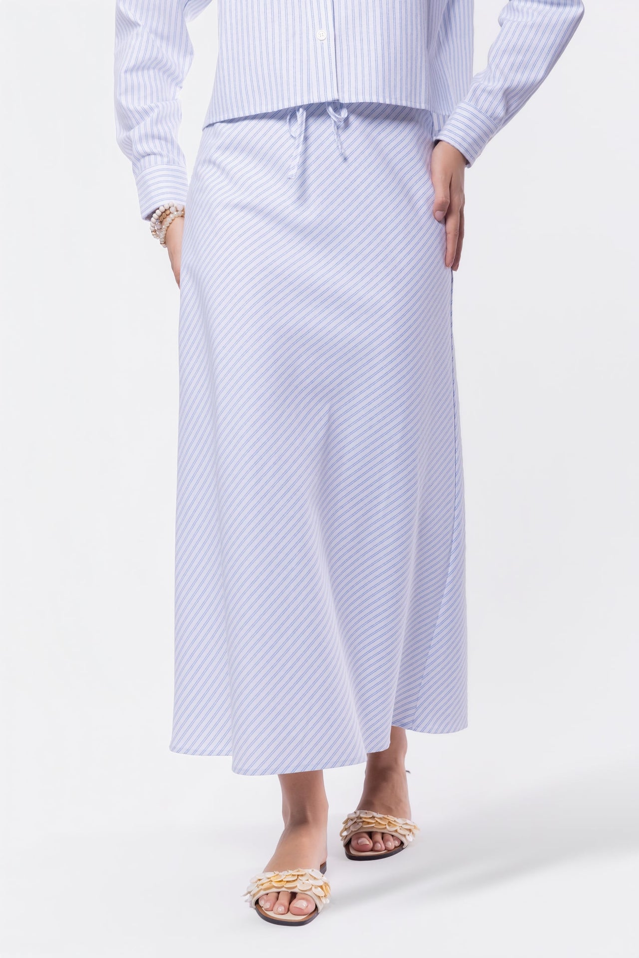 Anita Skirt (Blue Stripe)