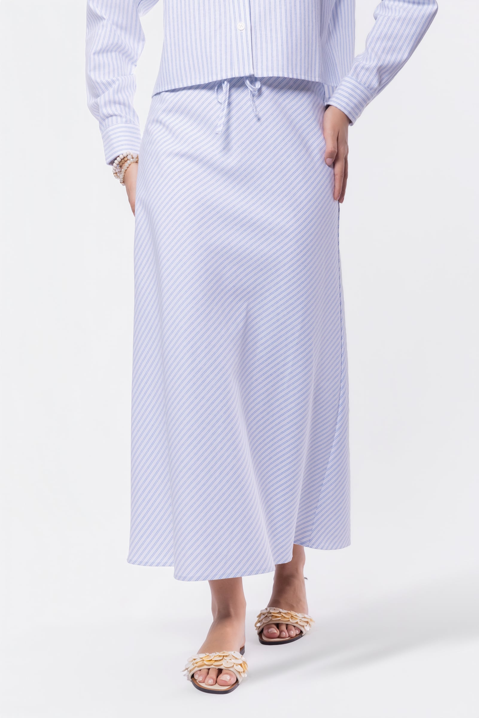Anita Skirt (Blue Stripe)