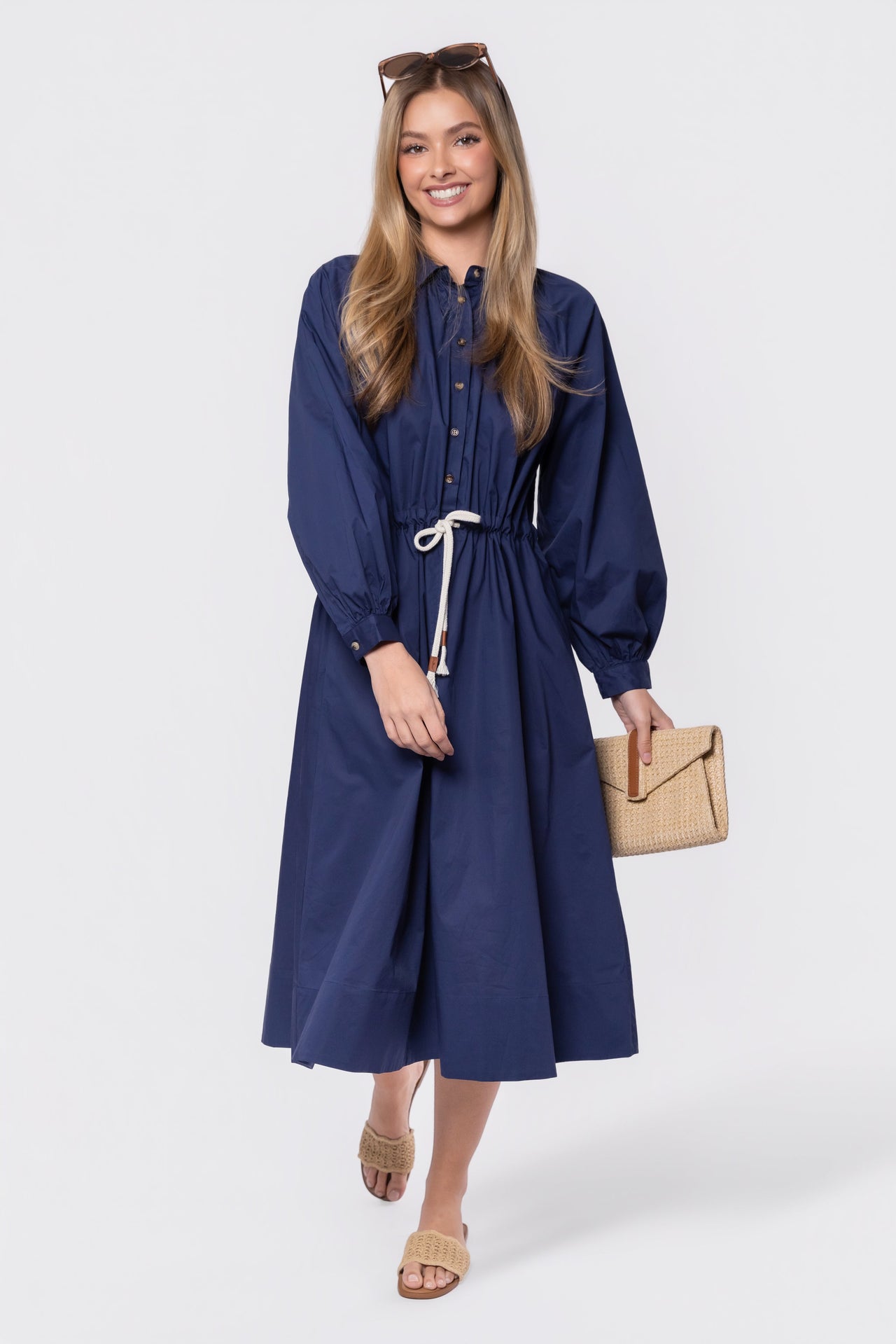Linden Dress (Navy)