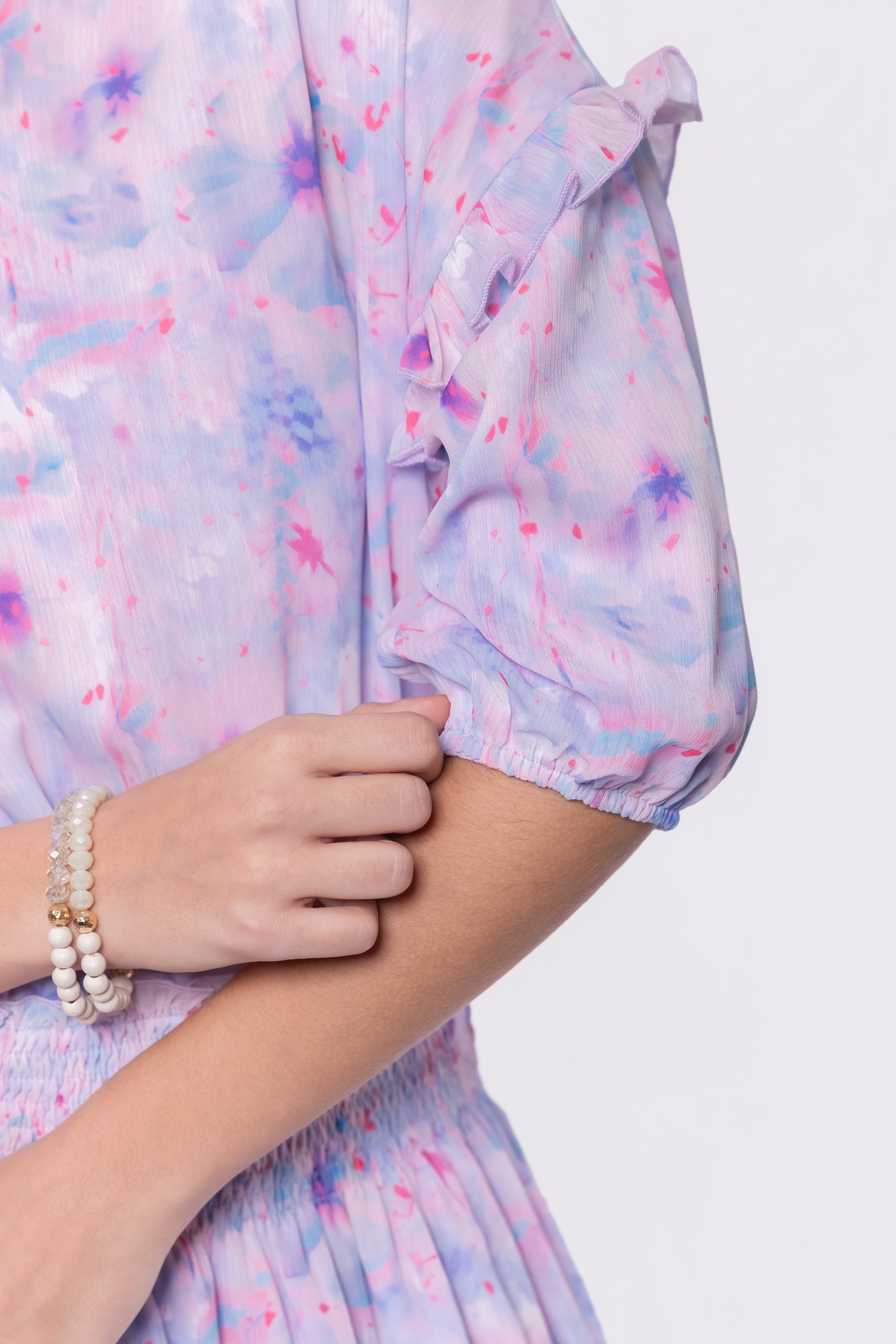 Victoria Dress (Blue Pink)
