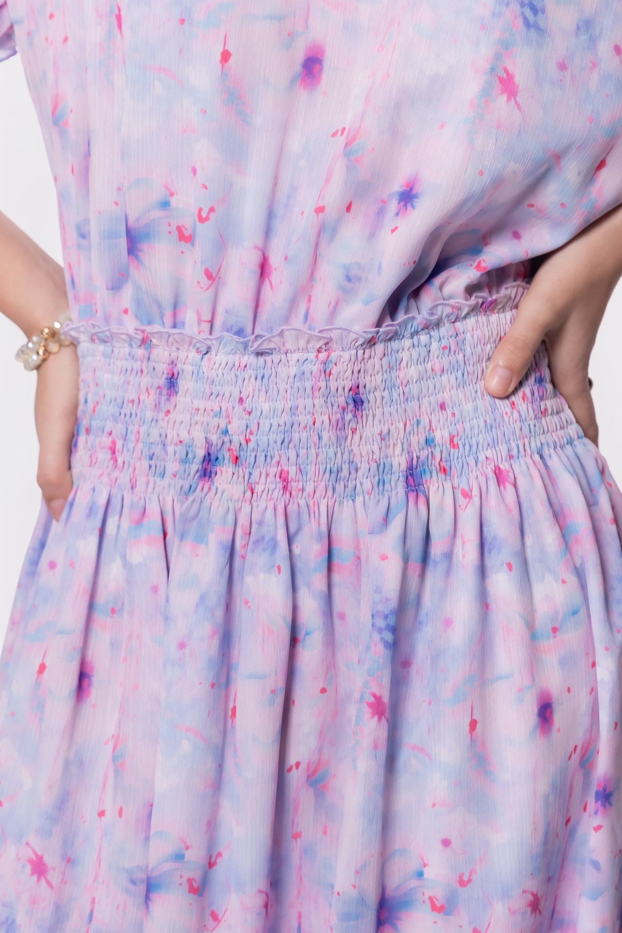 Victoria Dress (Blue Pink)