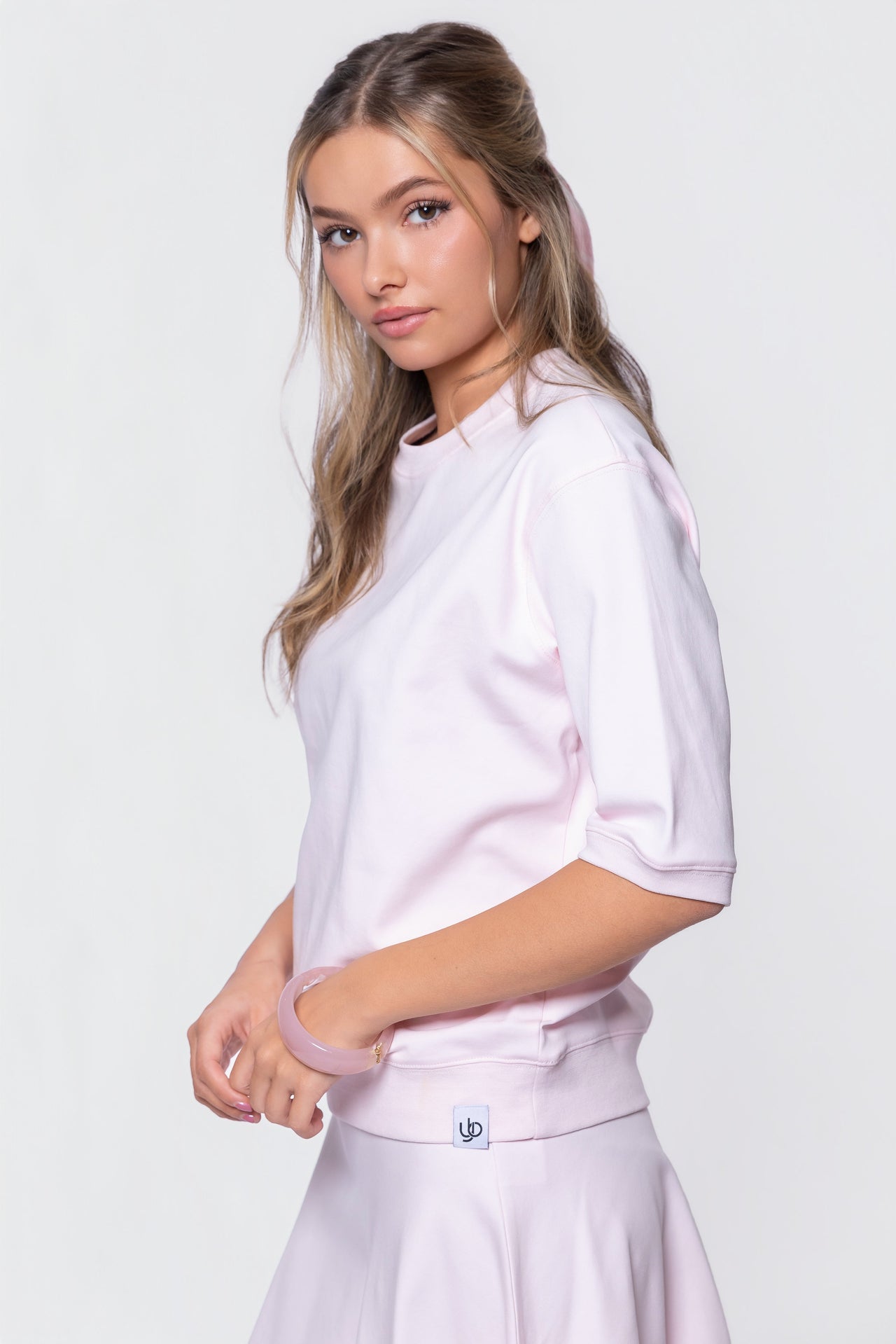 Karla Top Short Sleeve (Light Pink)