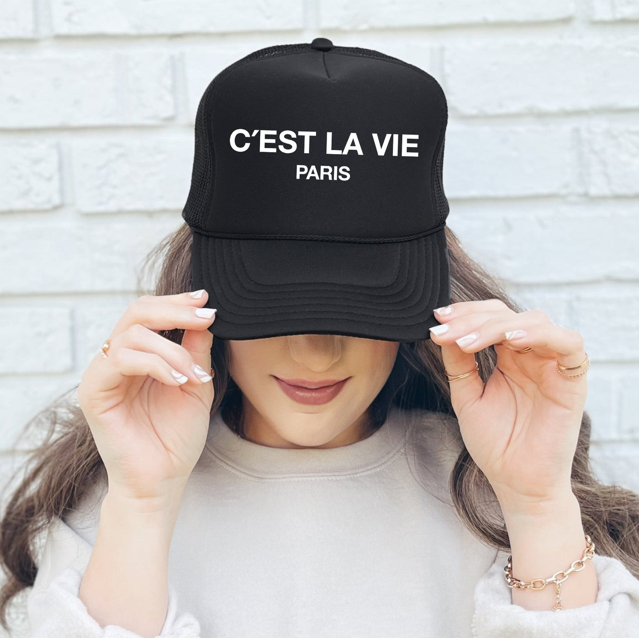 C'est La Vie, Paris Sassy Saying Graphic For Bold Street Style With Paris Flair Trucker Hat