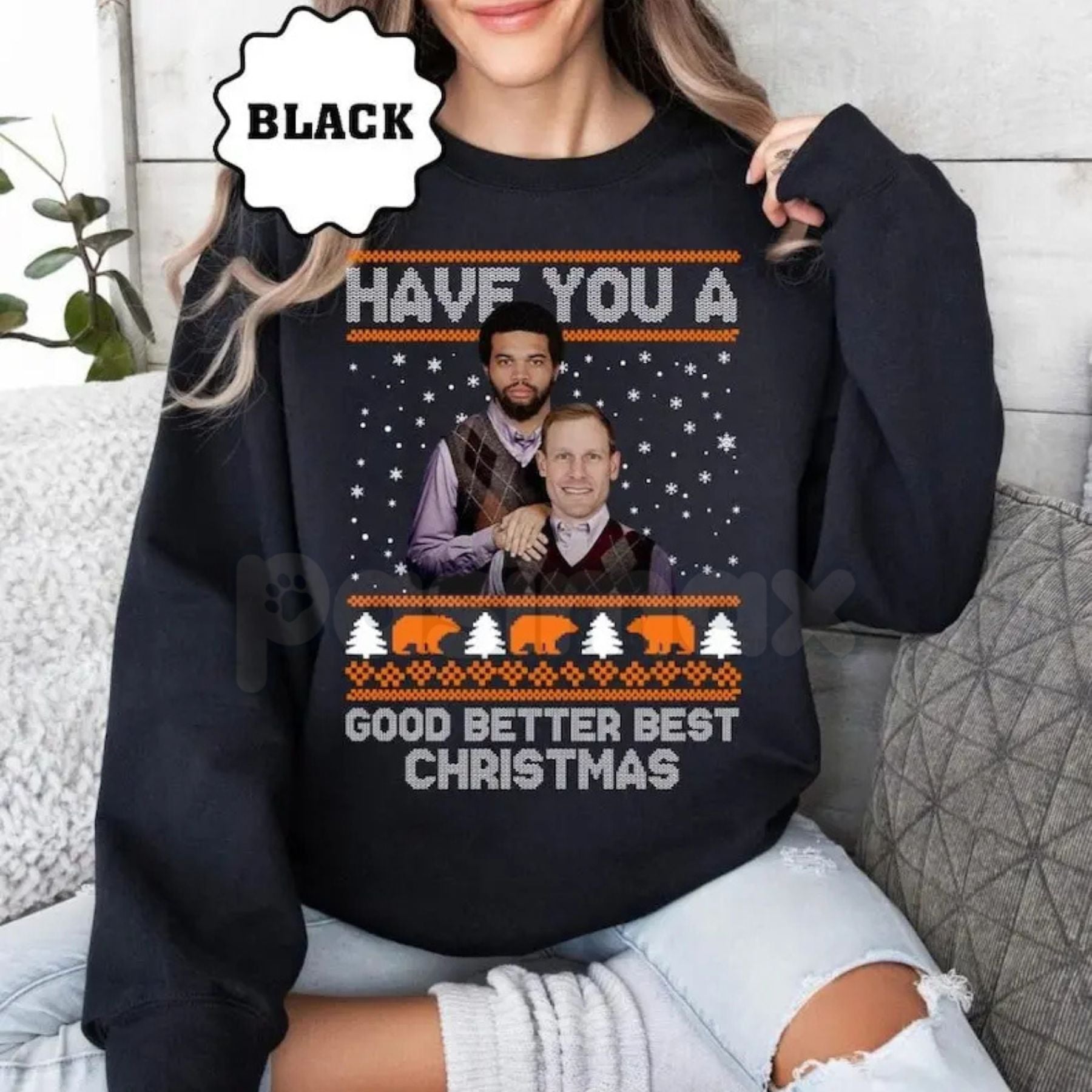 Caleb Williams Ben Johnson Ugly Christmas Sweatshirt | Football Fan Holiday Jumper | Chicago Football Future Xmas Crewneck | Funny Sports Gift