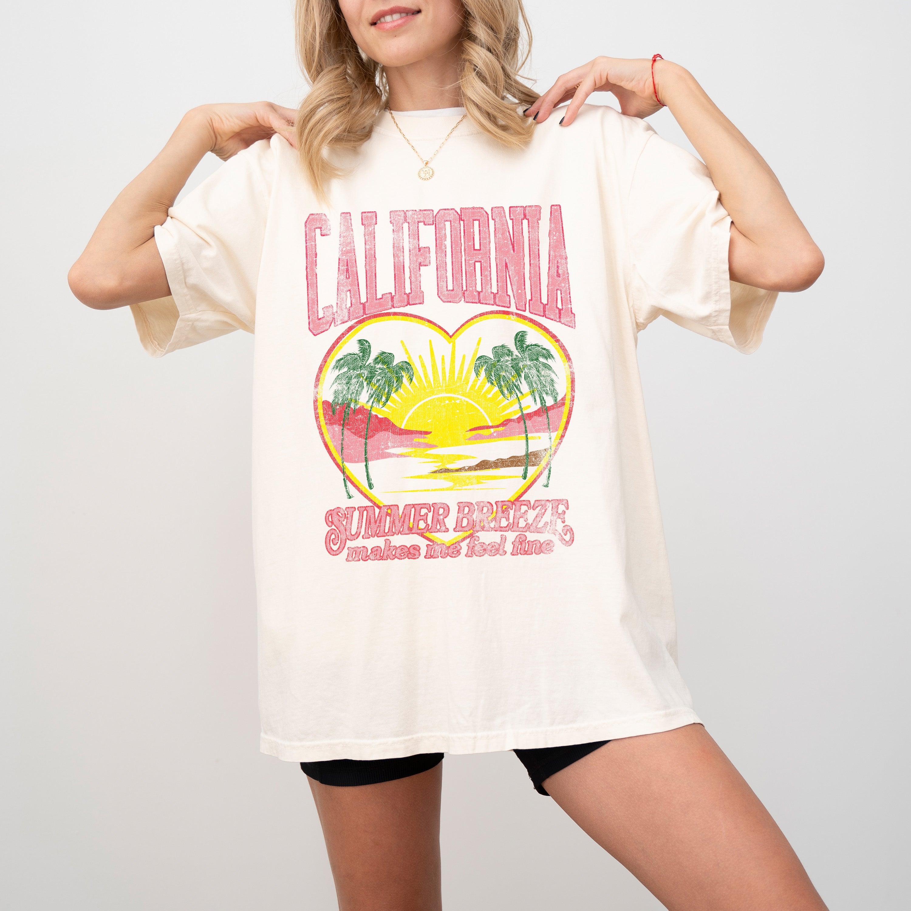 California Summer Breeze Love Beach Vibes Sunset Hot Girl Summer Fun In The Sun Comfort Colors Tee