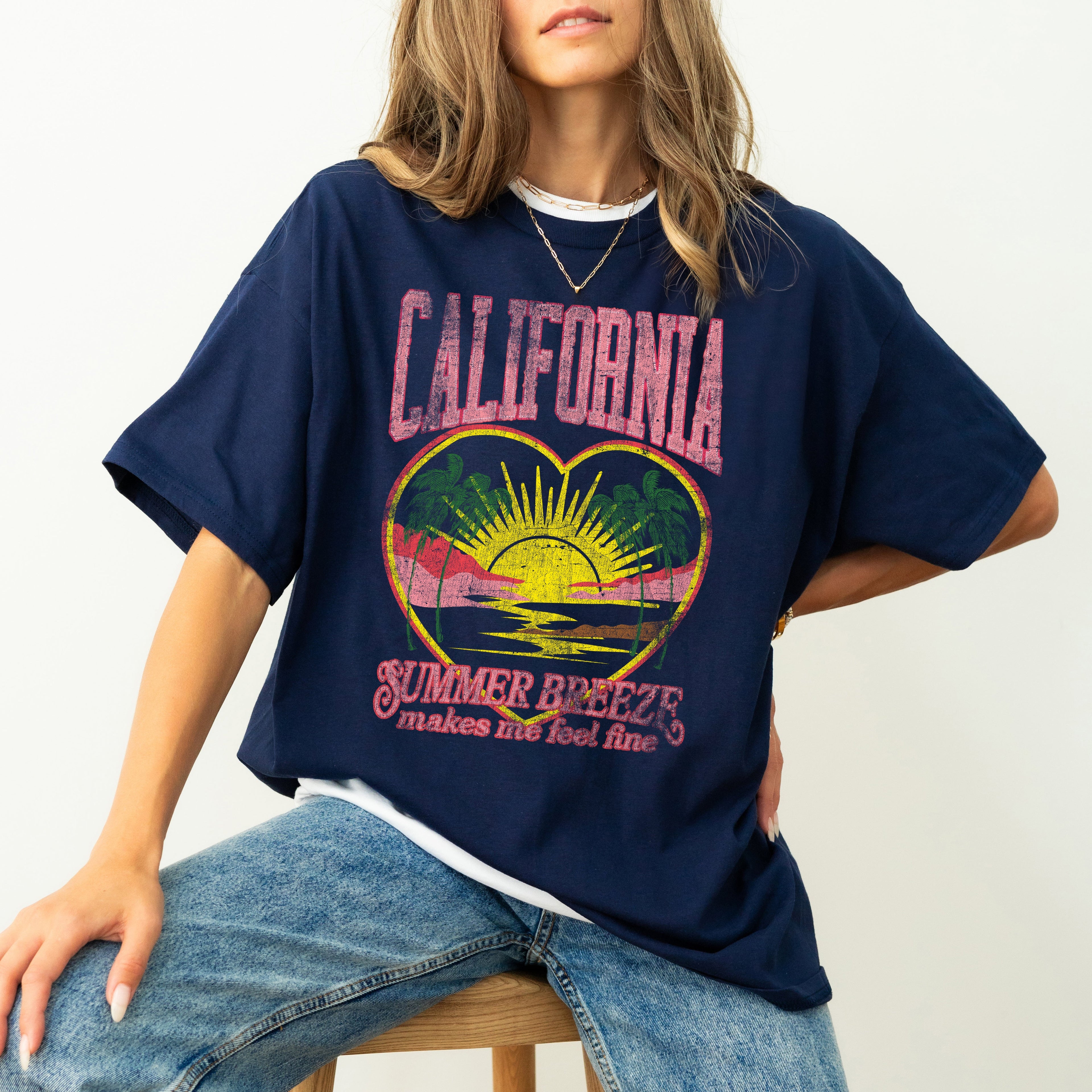 California Summer Breeze Love Beach Vibes Sunset Hot Girl Summer Fun In The Sun Comfort Colors Tee