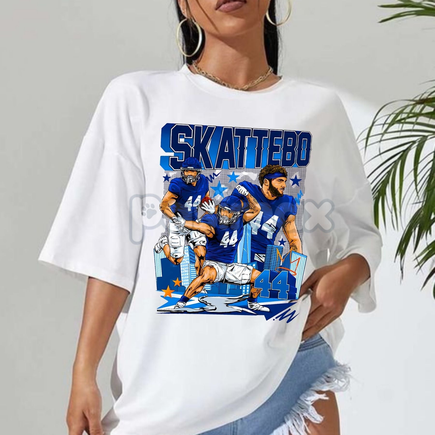 Cam Skattebo New York Giants Graphic T-Shirt - ASU Sun Devils RB Rookie Tee, 