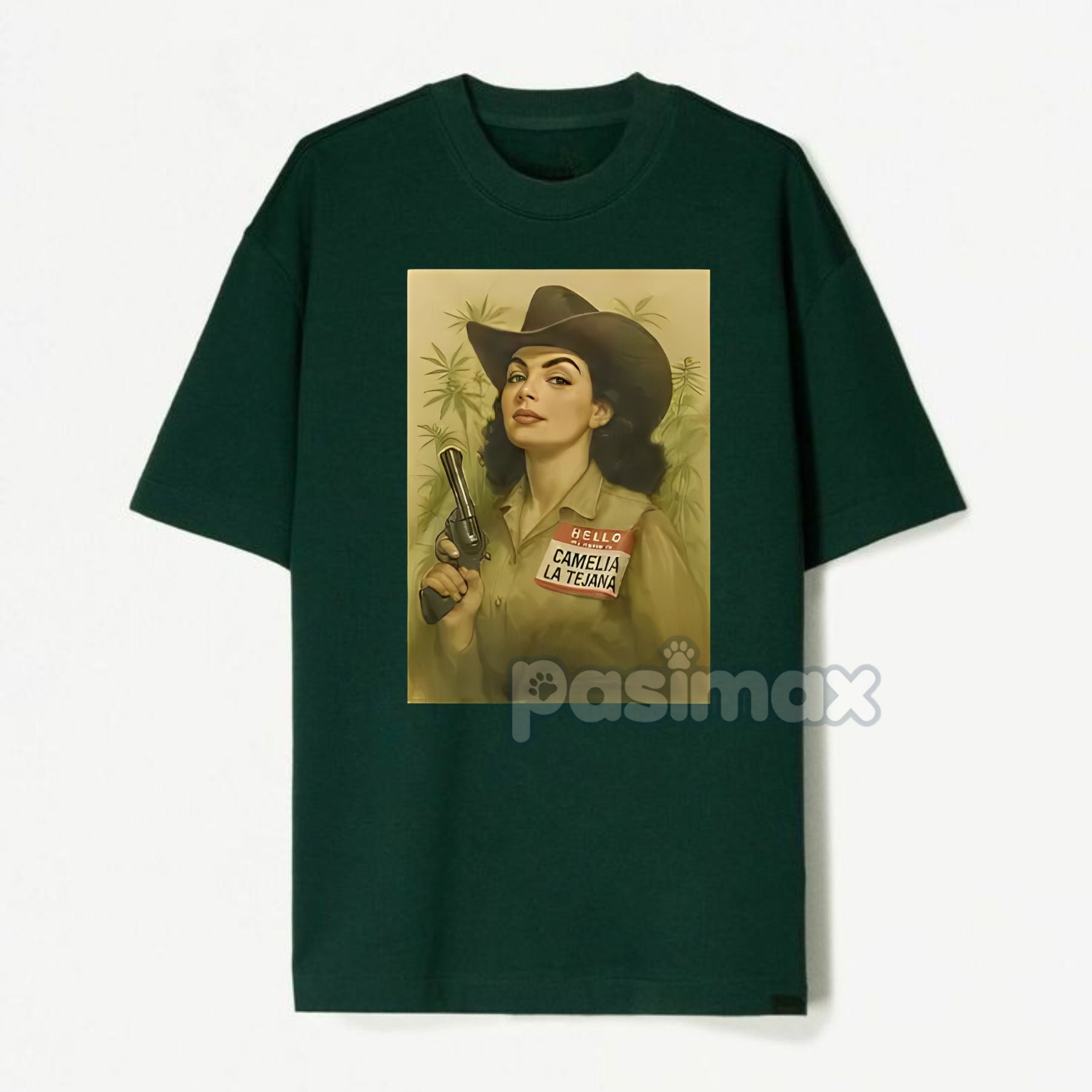 Camelia la Tejana T-Shirt - Iconic Folk Legend Apparel, Contrabando y Traición Merch