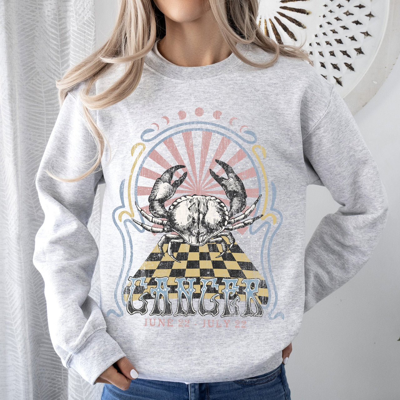 Cancer Zodiac Astrology Horoscope Sign Sweatshirt For Astrology Lovers Cozy Cotton Blend