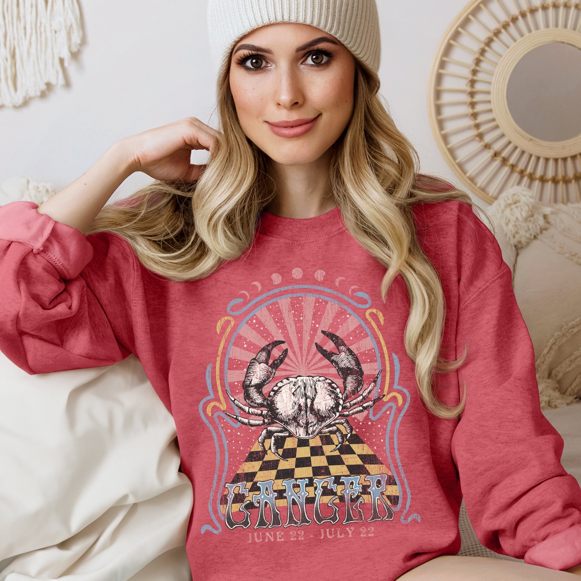 Cancer Zodiac Astrology Horoscope Sign Sweatshirt For Astrology Lovers Cozy Cotton Blend