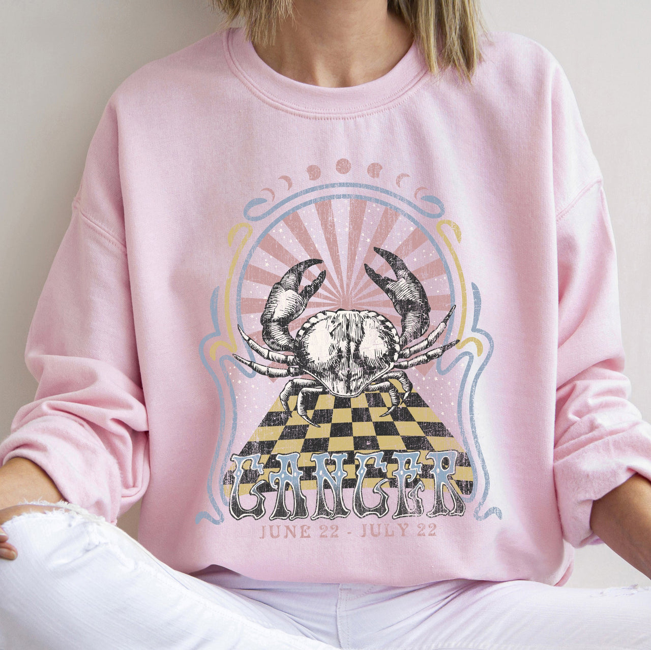 Cancer Zodiac Astrology Horoscope Sign Sweatshirt For Astrology Lovers Cozy Cotton Blend
