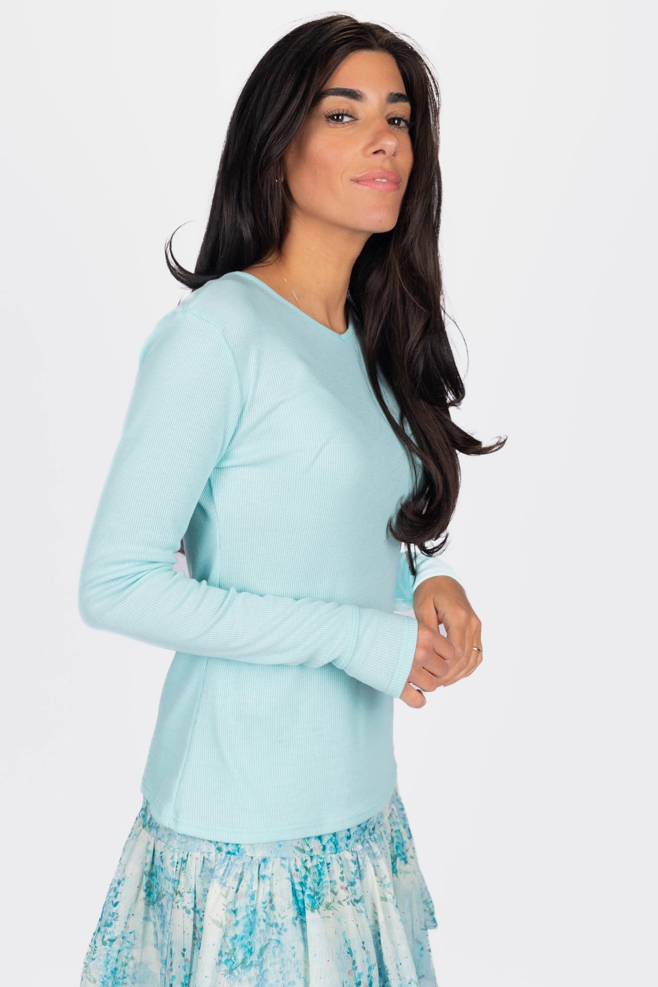 Romi Top Long Sleeve (Light Blue)