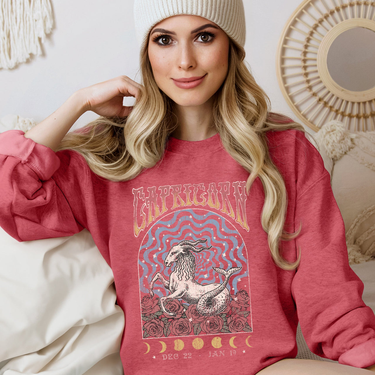 Capricorn Zodiac Astrology Horoscope Celestial Sign Classic Cozy Comfort Sweatshirt
