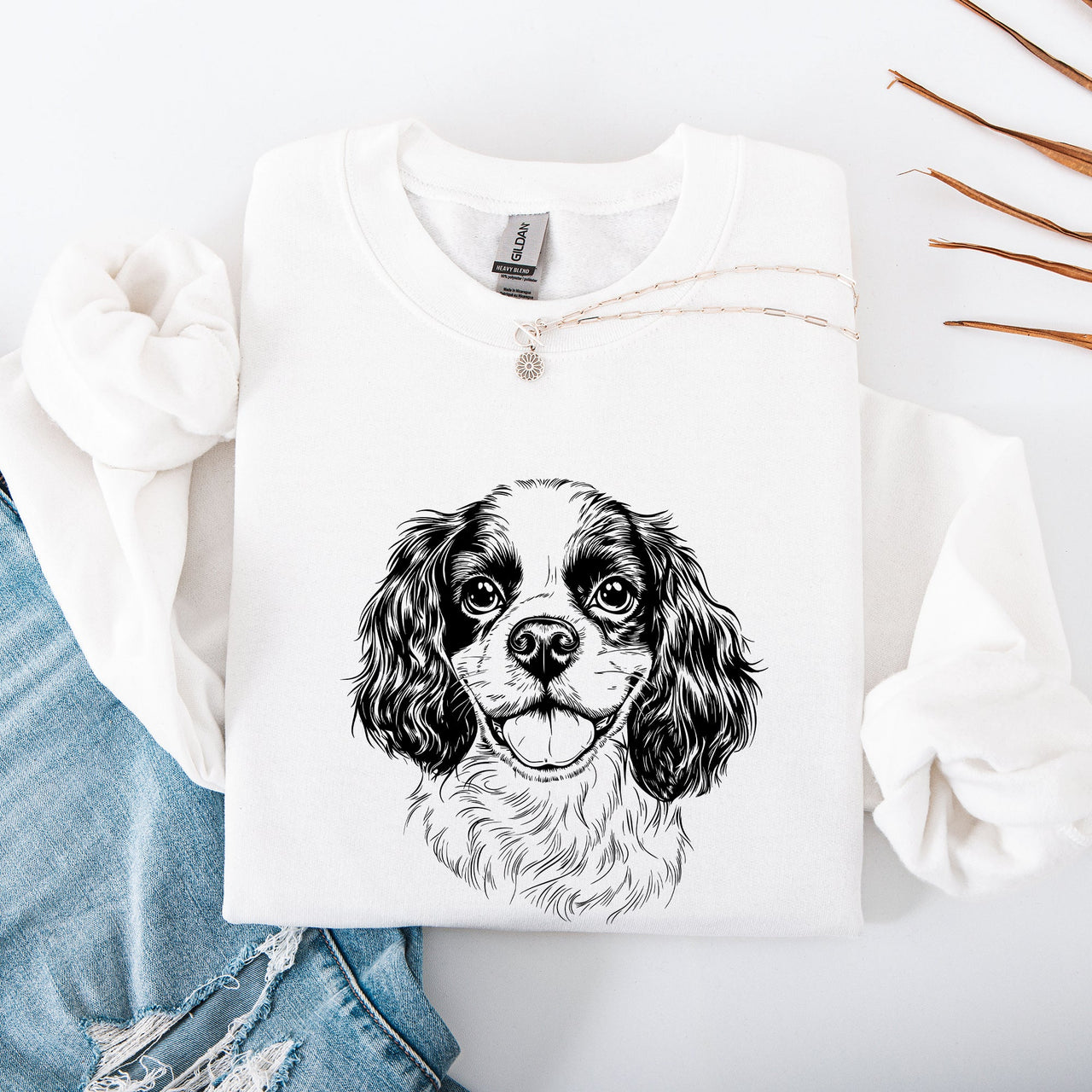 Cavalier King Charles Dog Lover Graphic For Devoted Pet Parents Premium Edition Sweatshirt