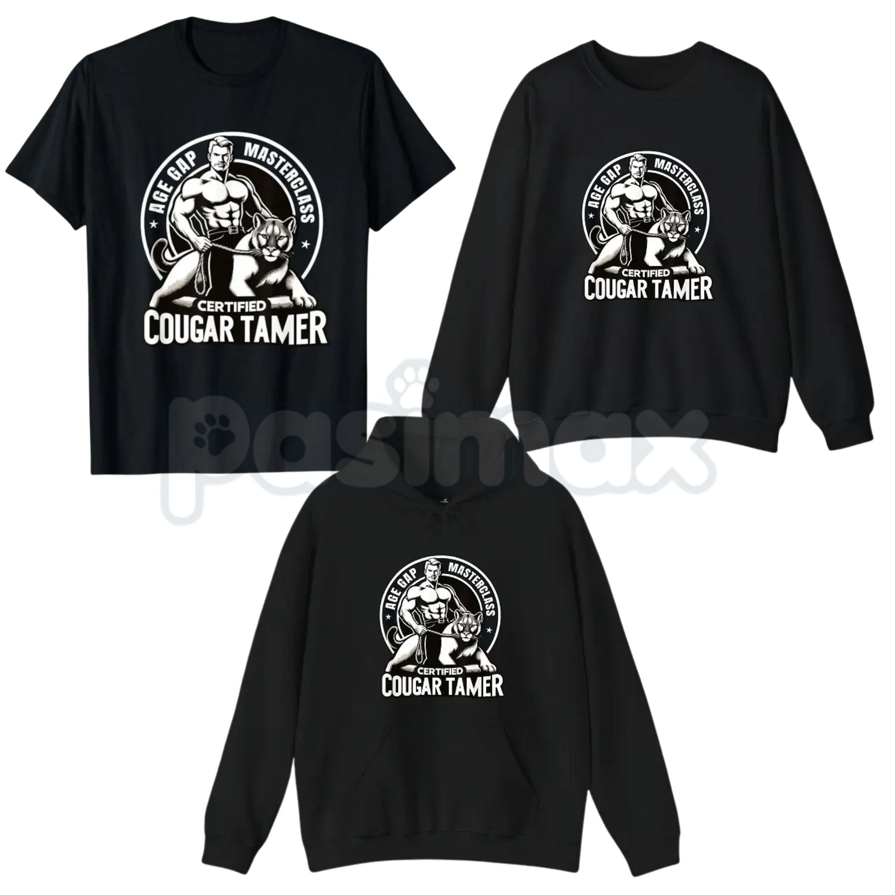Certified Cougar Tamer Shirt – Funny Inappropriate Humor Hoodie & Sarcastic Gag Gift Sweatshirt