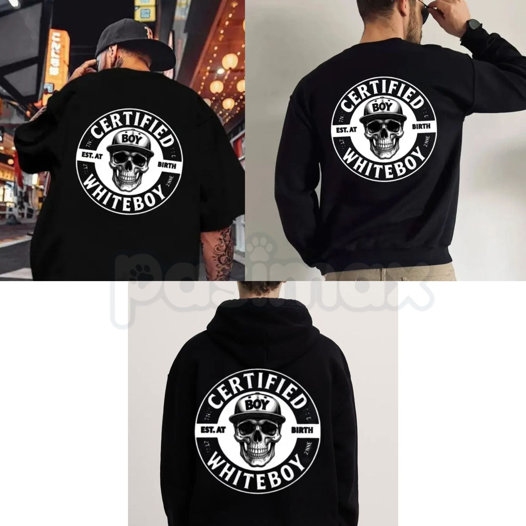 Certified Whiteboy Shirt – Skull Graphic Streetwear Hoodie, Urban Aesthetic Sweatshirt & T-Shirt