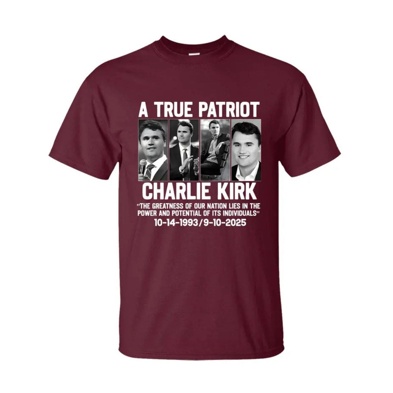 Charlie Kirk Patriotic T-Shirt - 