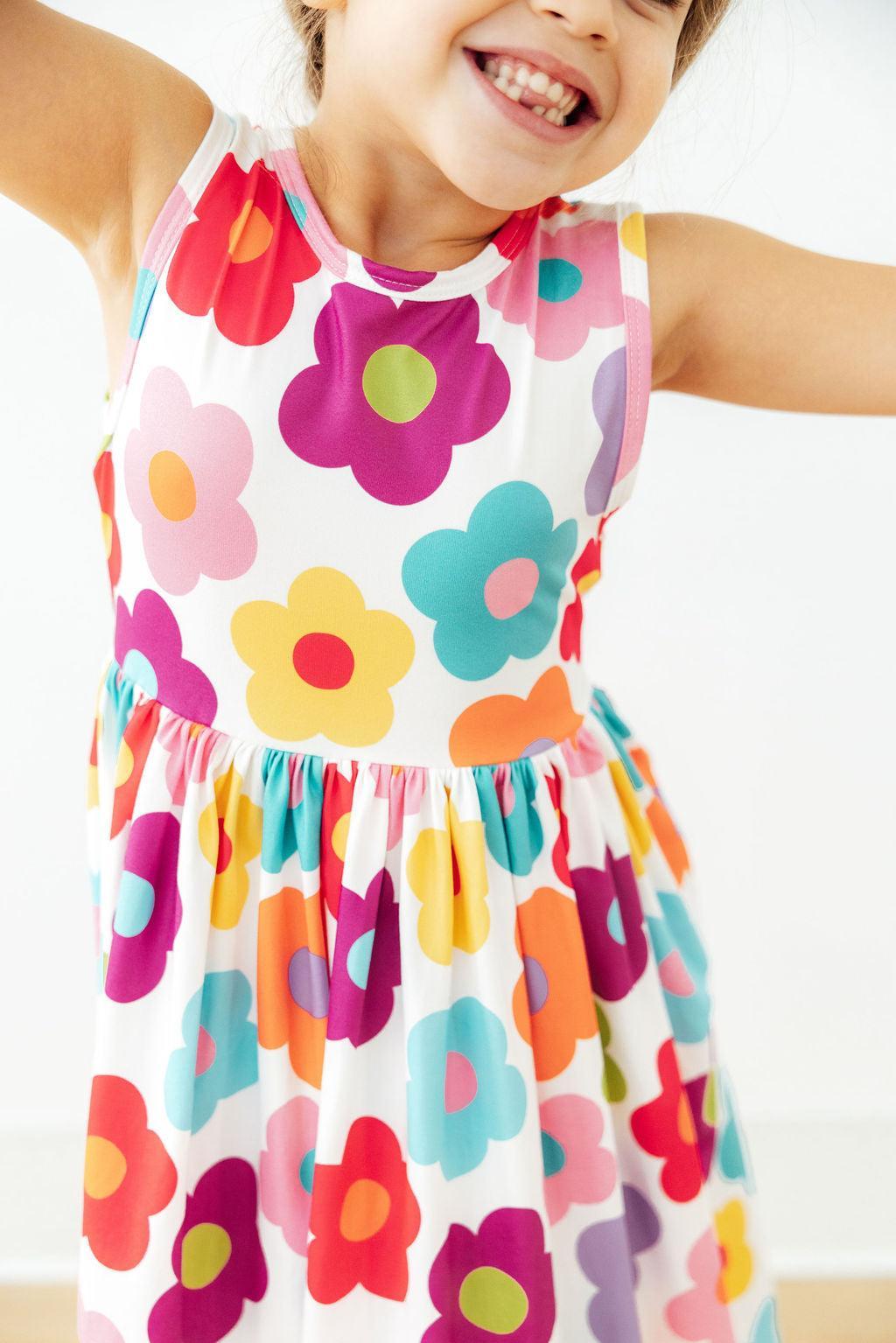 Cheerful Blooms Tank Twirl Dress