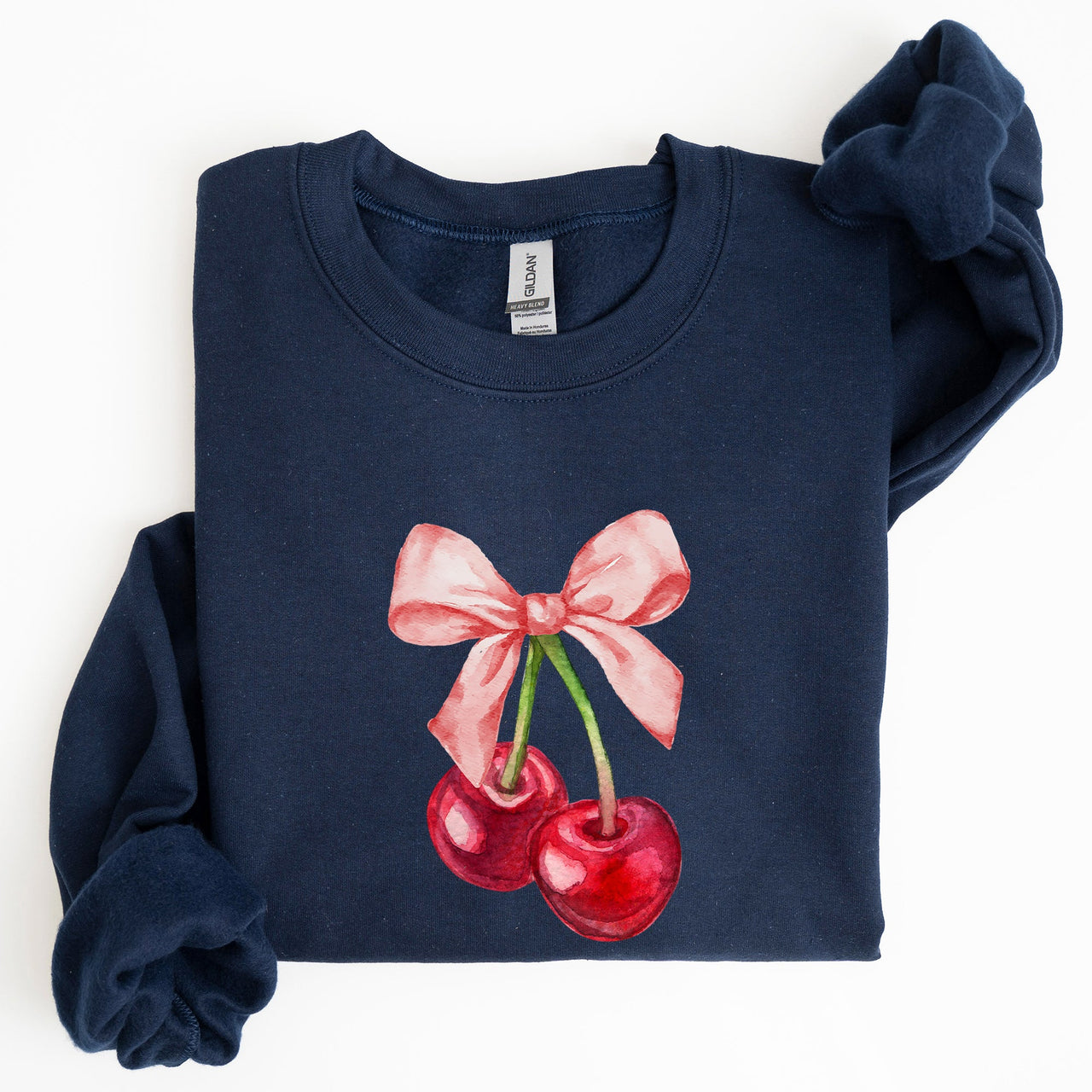 Cherries Pink Bows Coquette Girly Soft Girl Era Limited Edition Graphic Sweatshirt