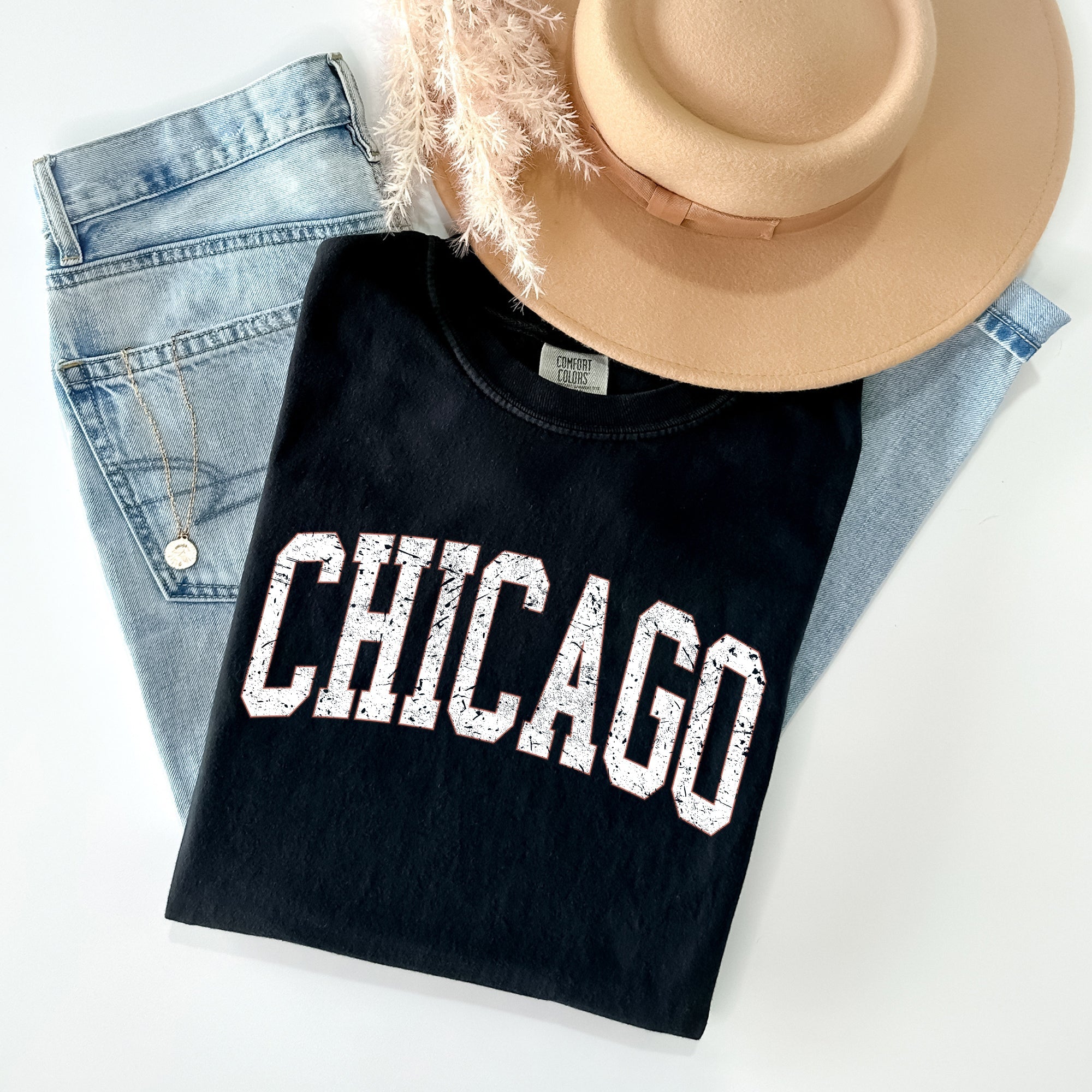 Chicago Football Big Game Touchdown Tailgate Party University College Comfort Colors Tee