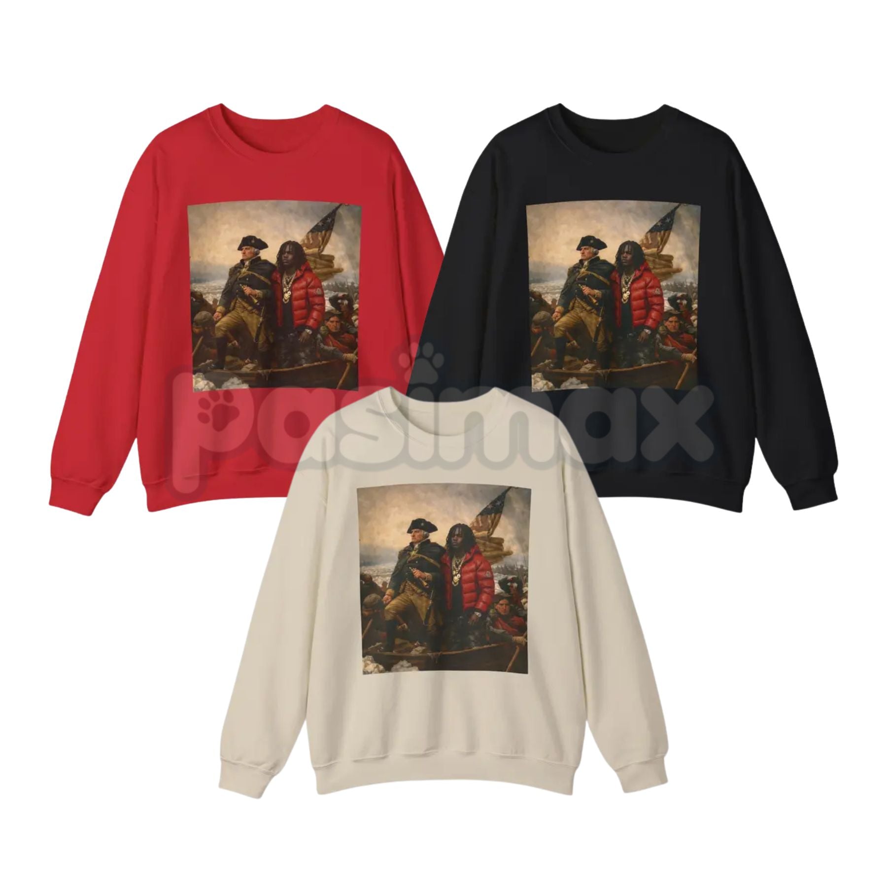 Chief K x Washington Sweatshirt | Crossing the Delaware Football Mashup Crewneck | KC Football History Pullover | Legendary Quarterback Victory Shirt | Patriotic Sports Graphic Jumper | Retro Game Day Apparel
