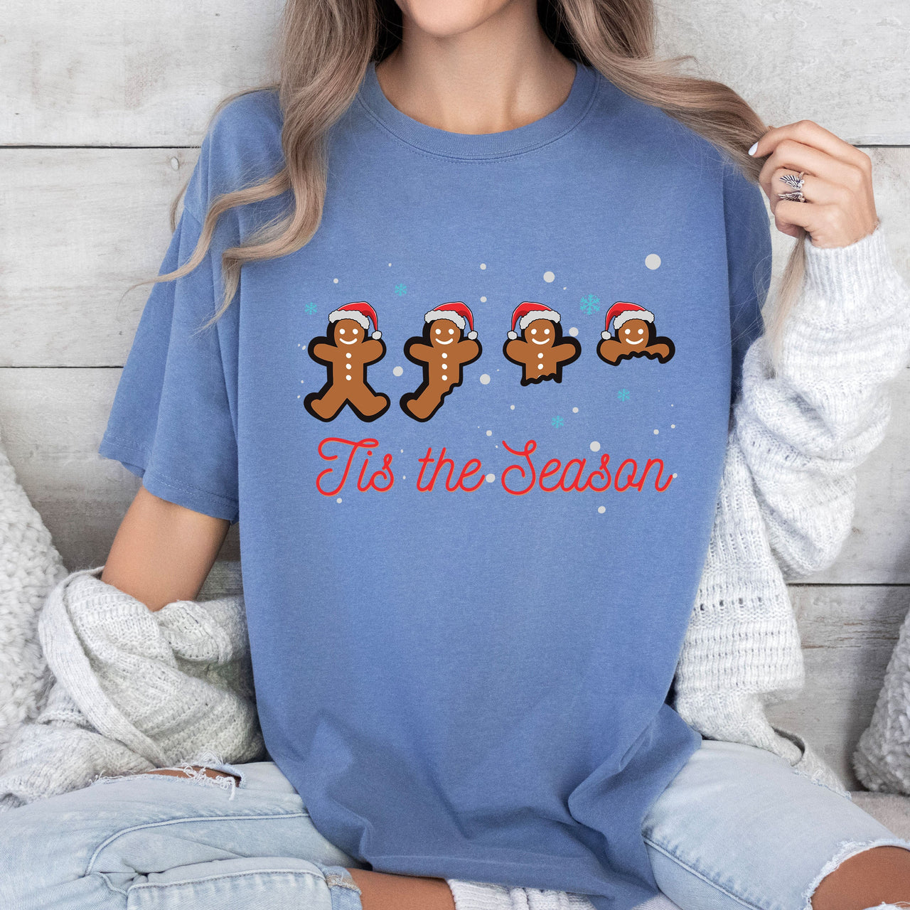 Tis The Season Retro Gingerbread Comfort Colors Tee
