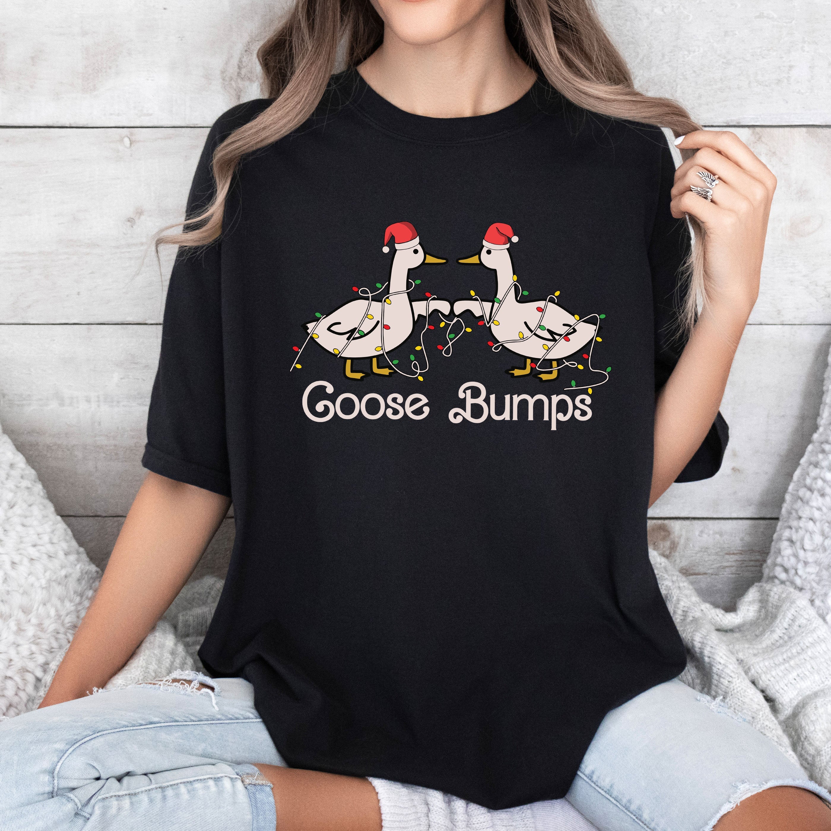 Goose Bumps Retro Classic Christmas Holiday Edition Print Limited Release Comfort Colors Tee