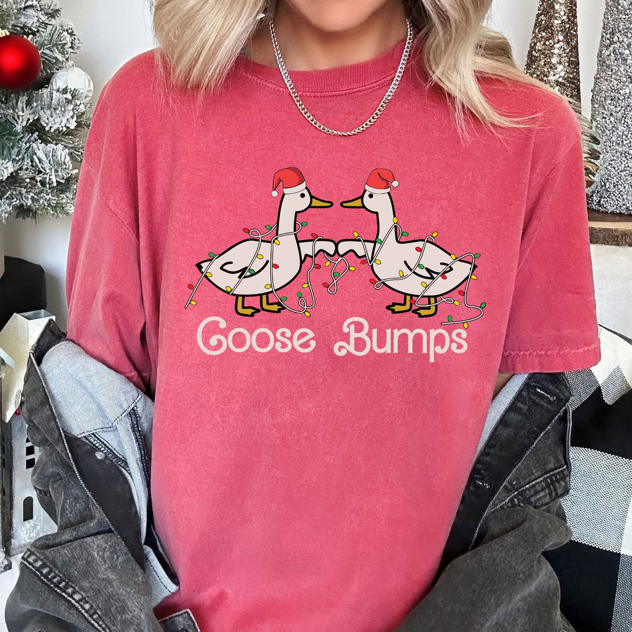 Goose Bumps Retro Classic Christmas Holiday Edition Print Limited Release Comfort Colors Tee