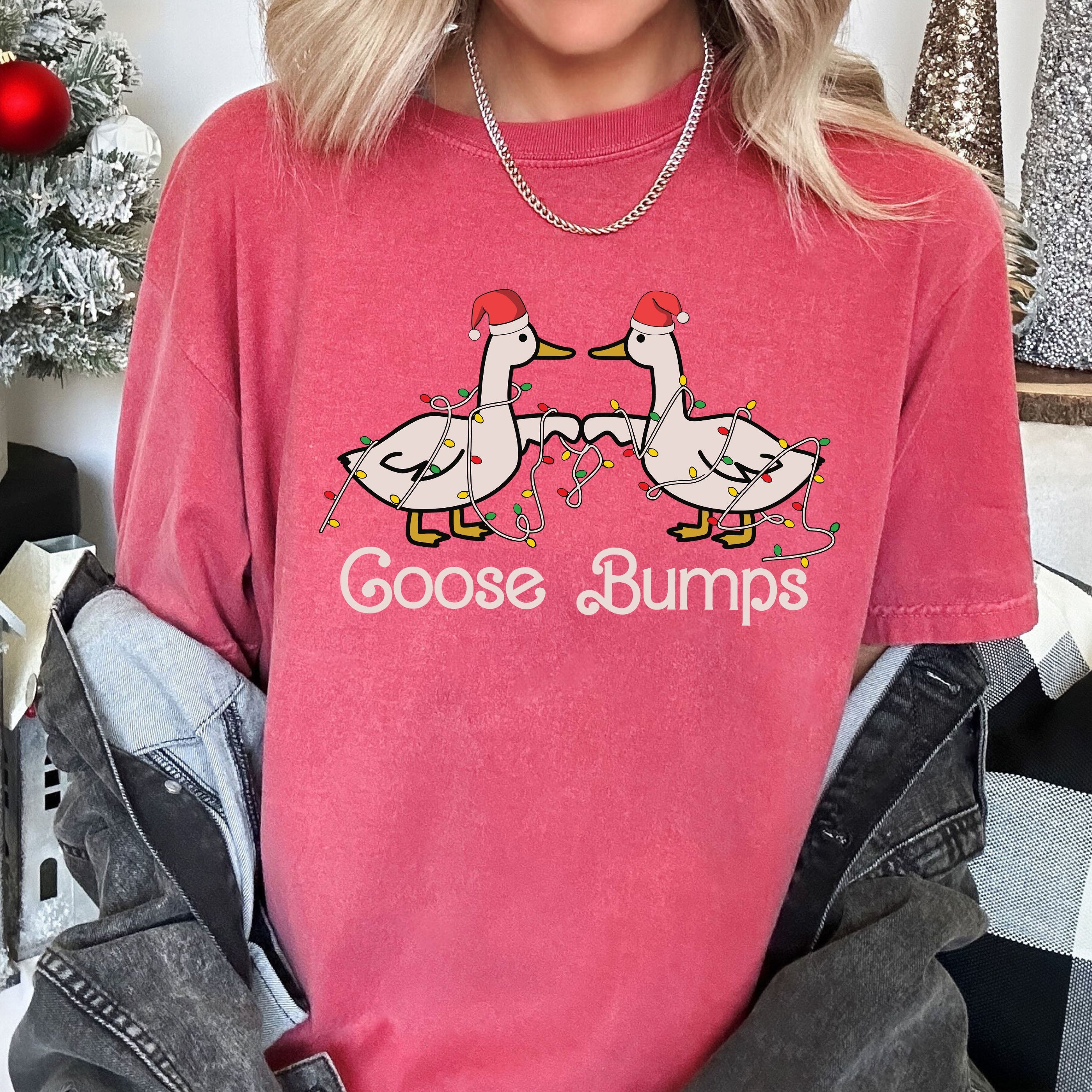 Goose Bumps Retro Classic Christmas Holiday Edition Print Limited Release Comfort Colors Tee