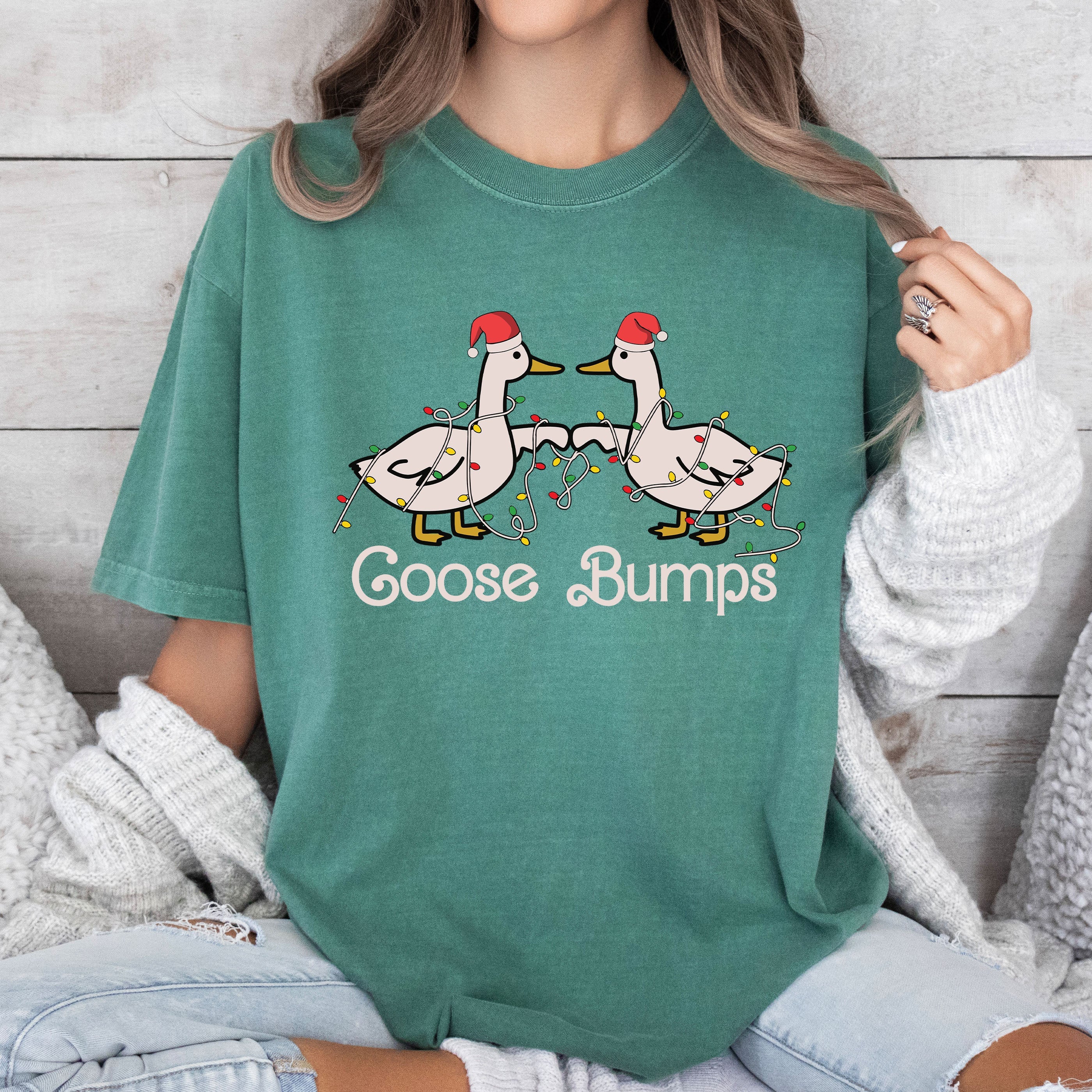 Goose Bumps Retro Classic Christmas Holiday Edition Print Limited Release Comfort Colors Tee