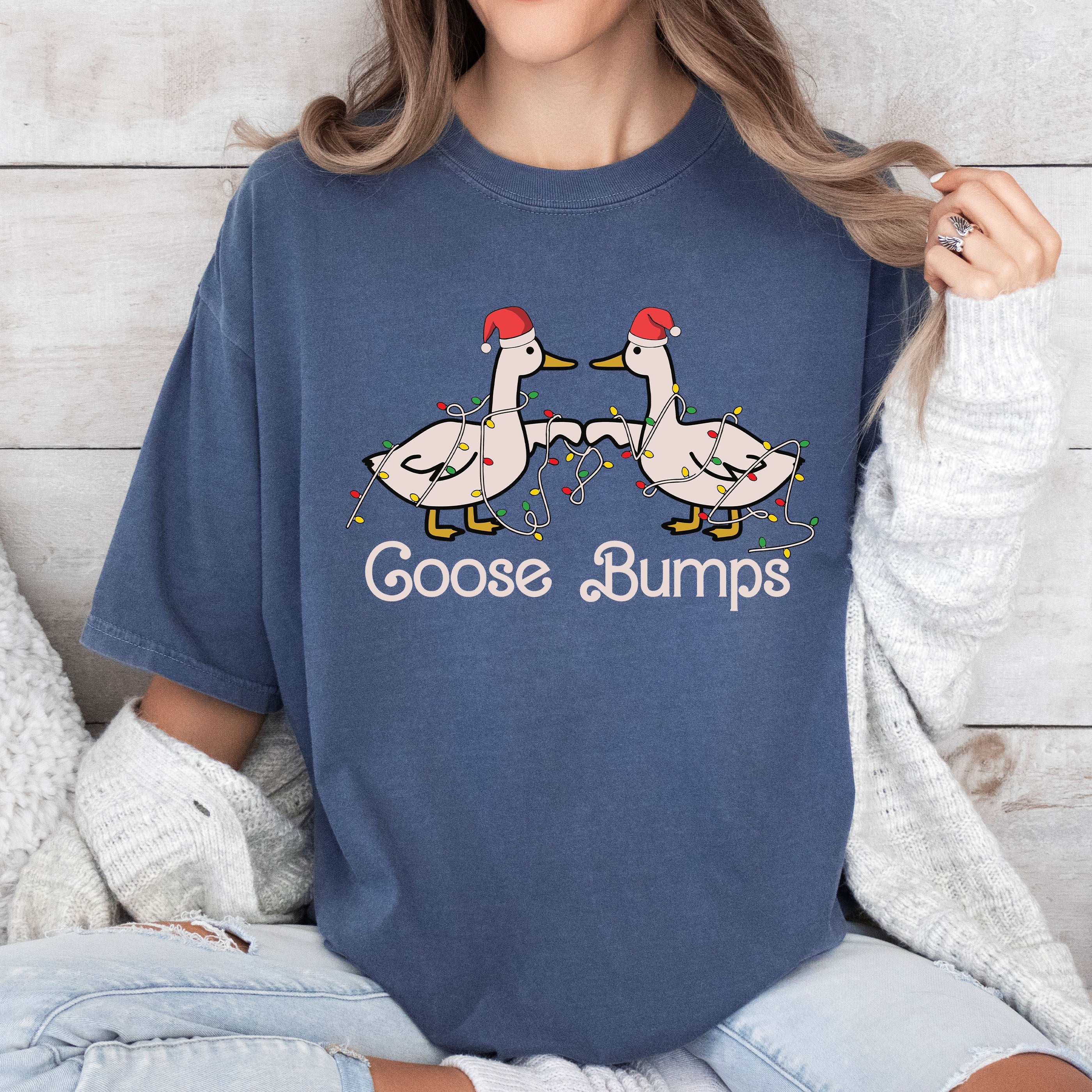 Goose Bumps Retro Classic Christmas Holiday Edition Print Limited Release Comfort Colors Tee