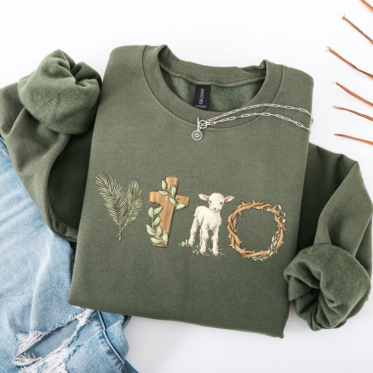 Christian Easter Gospel Bunny Jesus Rabbit Religious Faith Holiday Graphic Sweatshirt